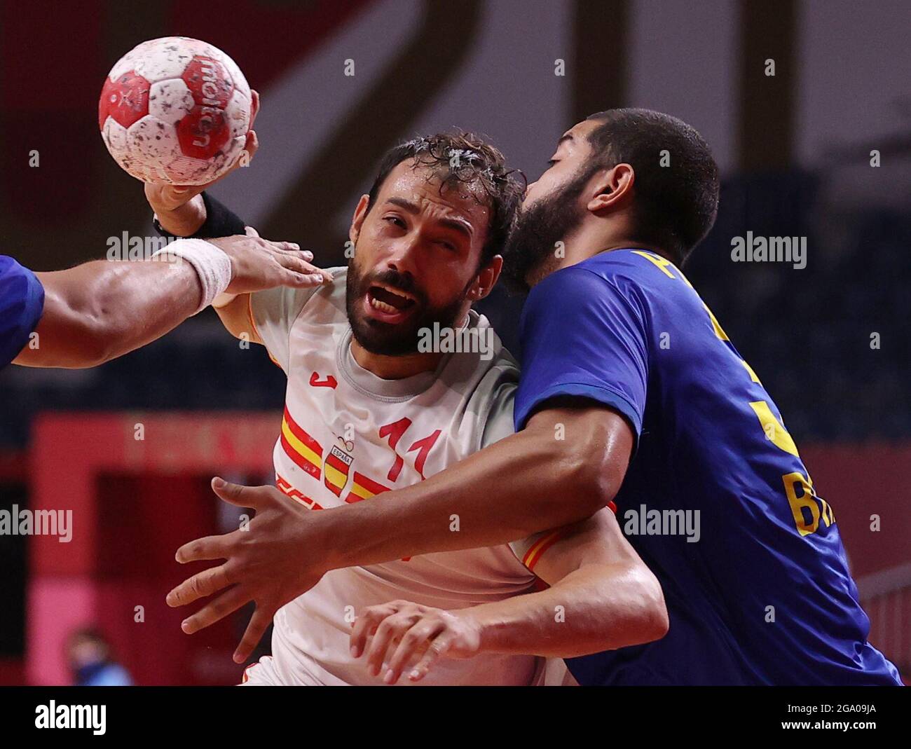 Tokyo 2020 Olympics Handball Men Groupe A Bresil Espagne Yoyogi National Stadium Tokyo Japon 28 Juillet