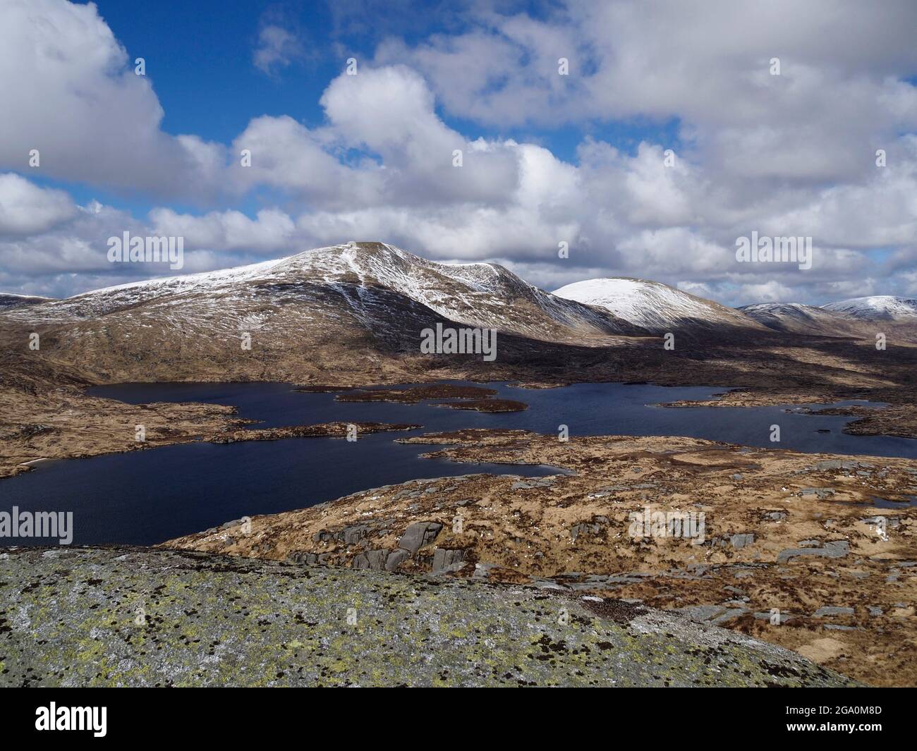 Colline de Merrick et Kirrieroch, Loch Enoch, parc forestier de Galloway, Écosse Banque D'Images