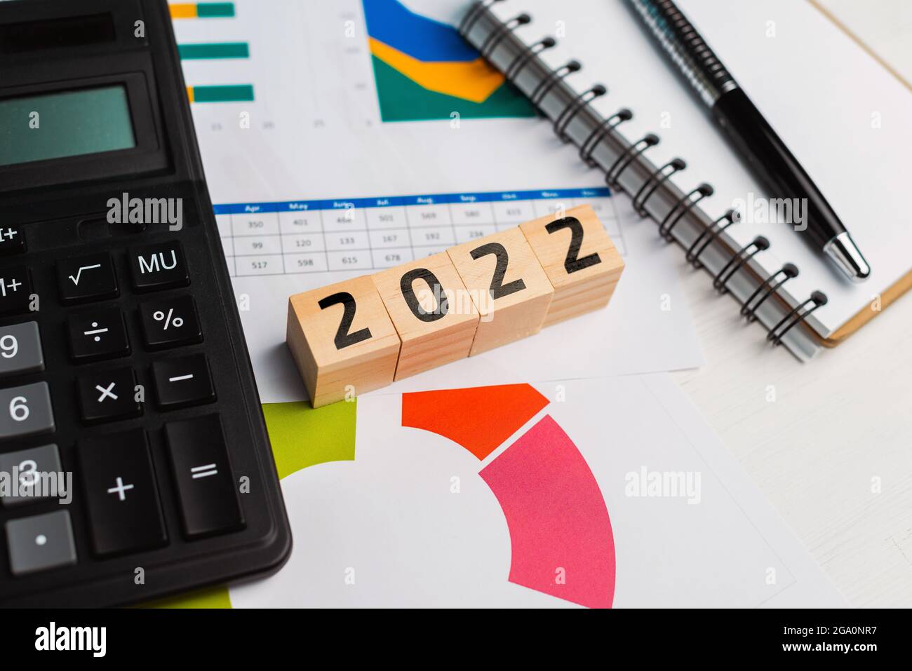 Analyse des affaires et concept comptable en 2022 ans Banque D'Images