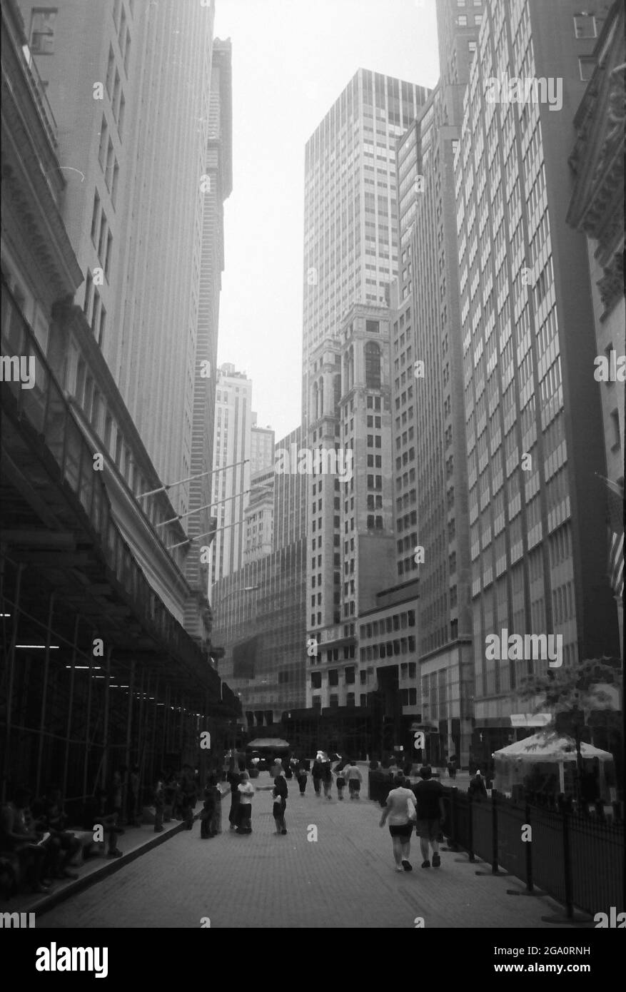 New York City sur le film B&W 35mm Banque D'Images