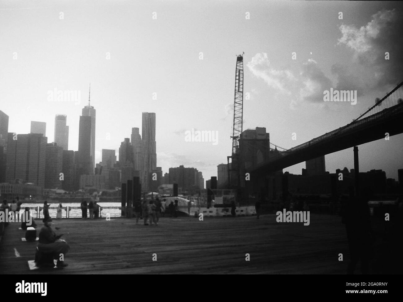 New York City sur le film B&W 35mm Banque D'Images