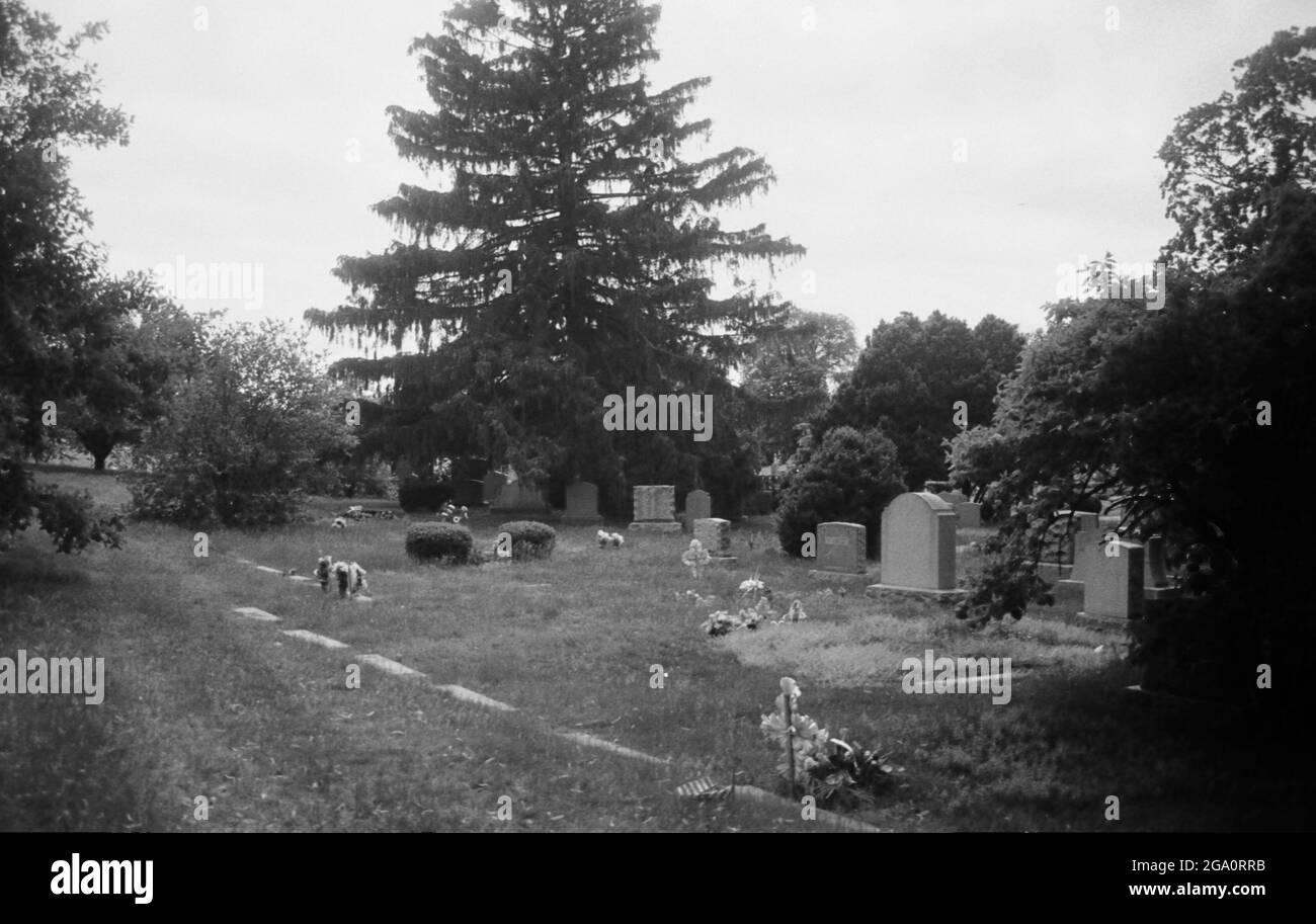 New York City sur le film B&W 35mm Banque D'Images