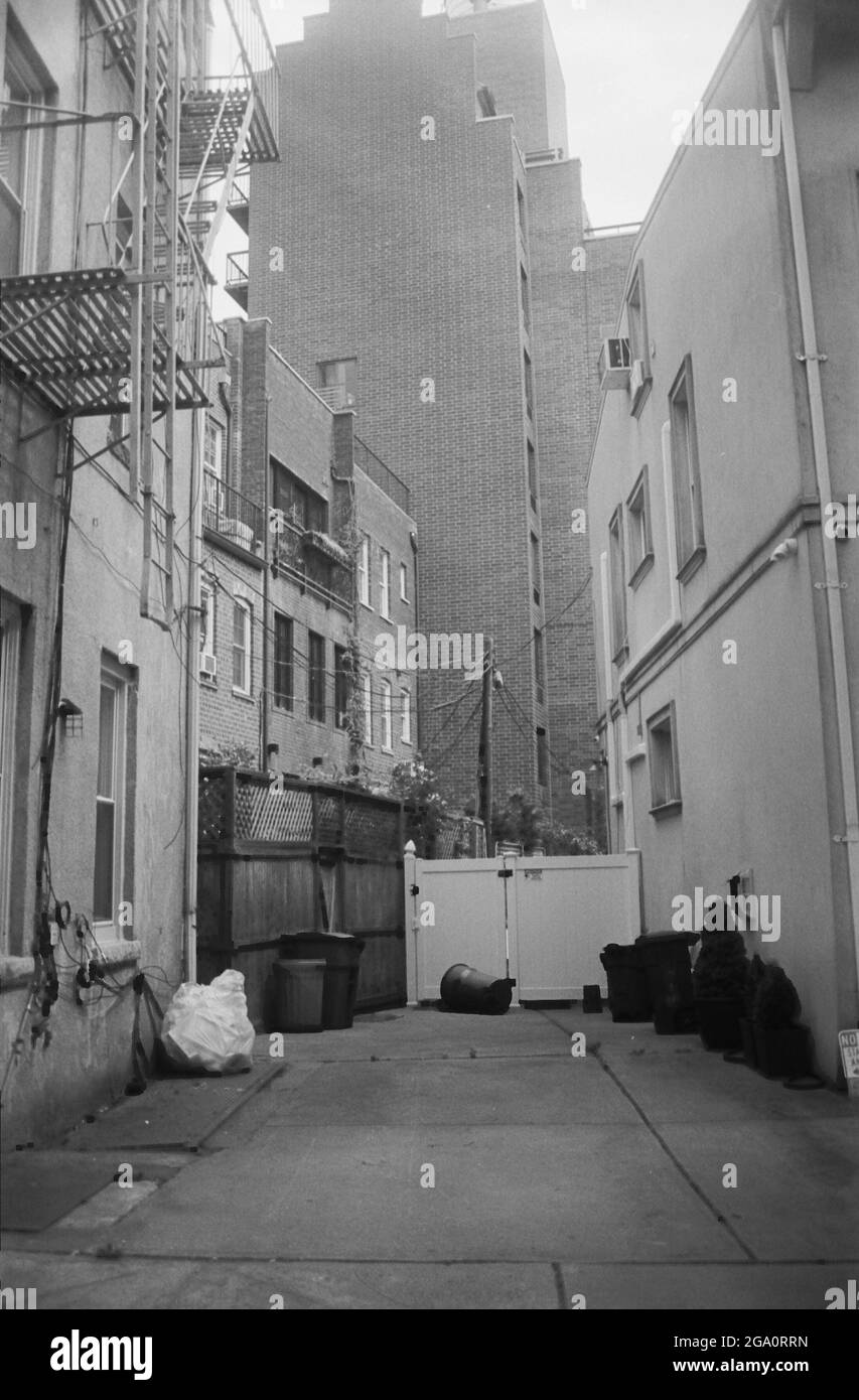 New York City sur le film B&W 35mm Banque D'Images