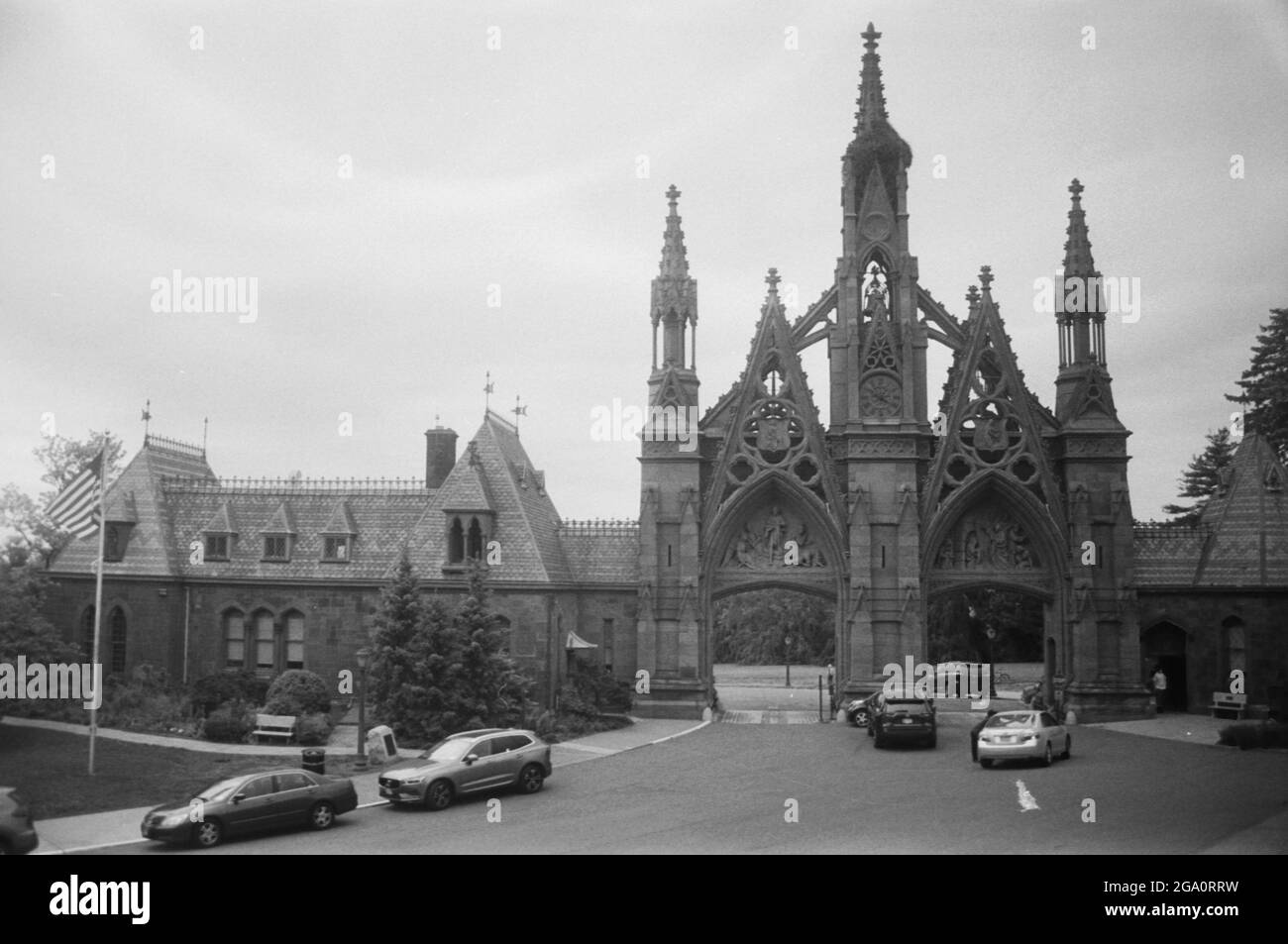 New York City sur le film B&W 35mm Banque D'Images