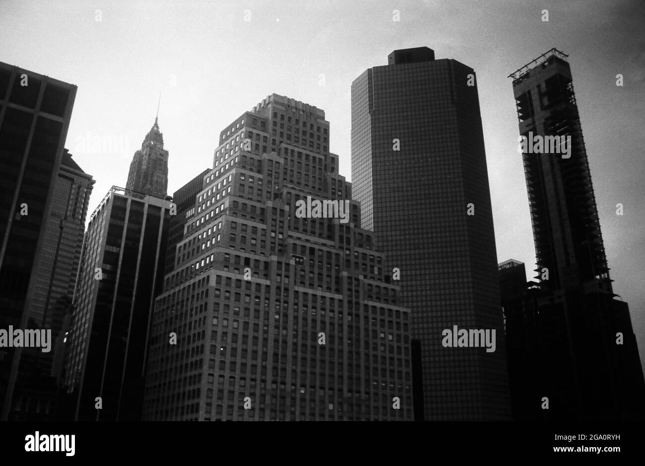 New York City sur le film B&W 35mm Banque D'Images