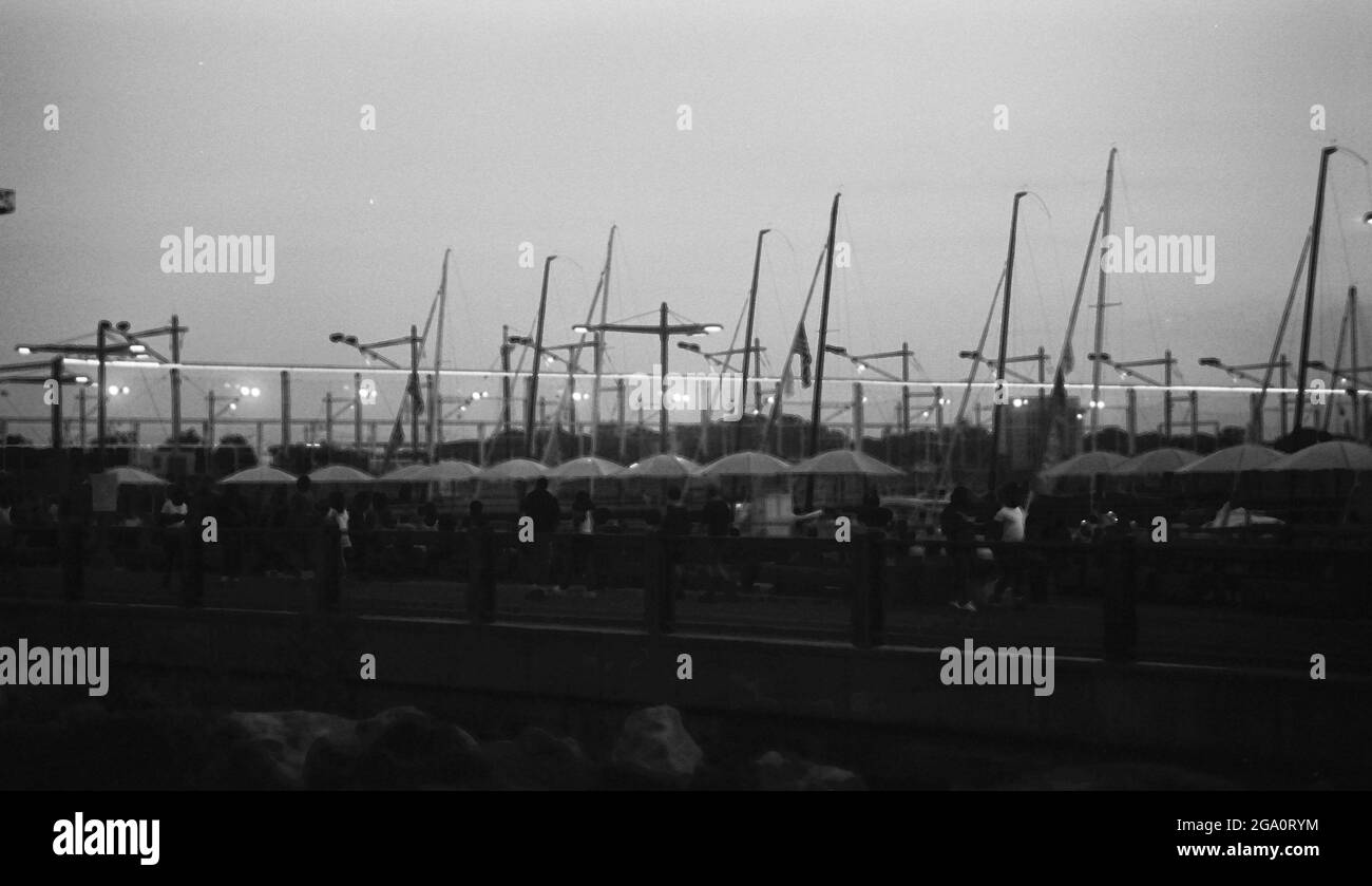 New York City sur le film B&W 35mm Banque D'Images