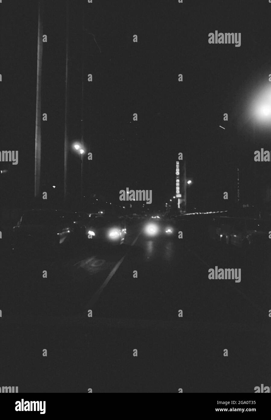 New York City sur le film B&W 35mm Banque D'Images