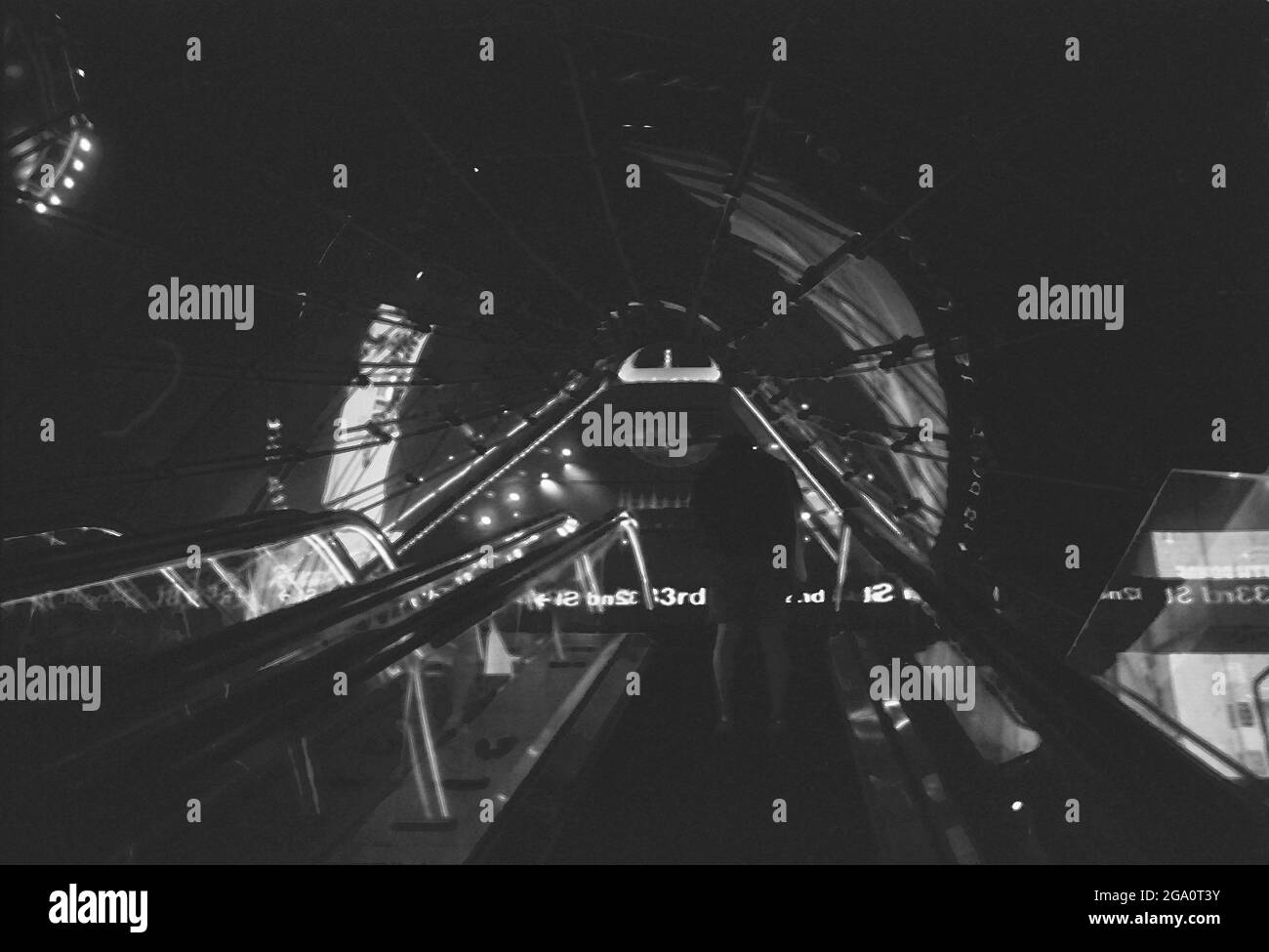 New York City sur le film B&W 35mm Banque D'Images