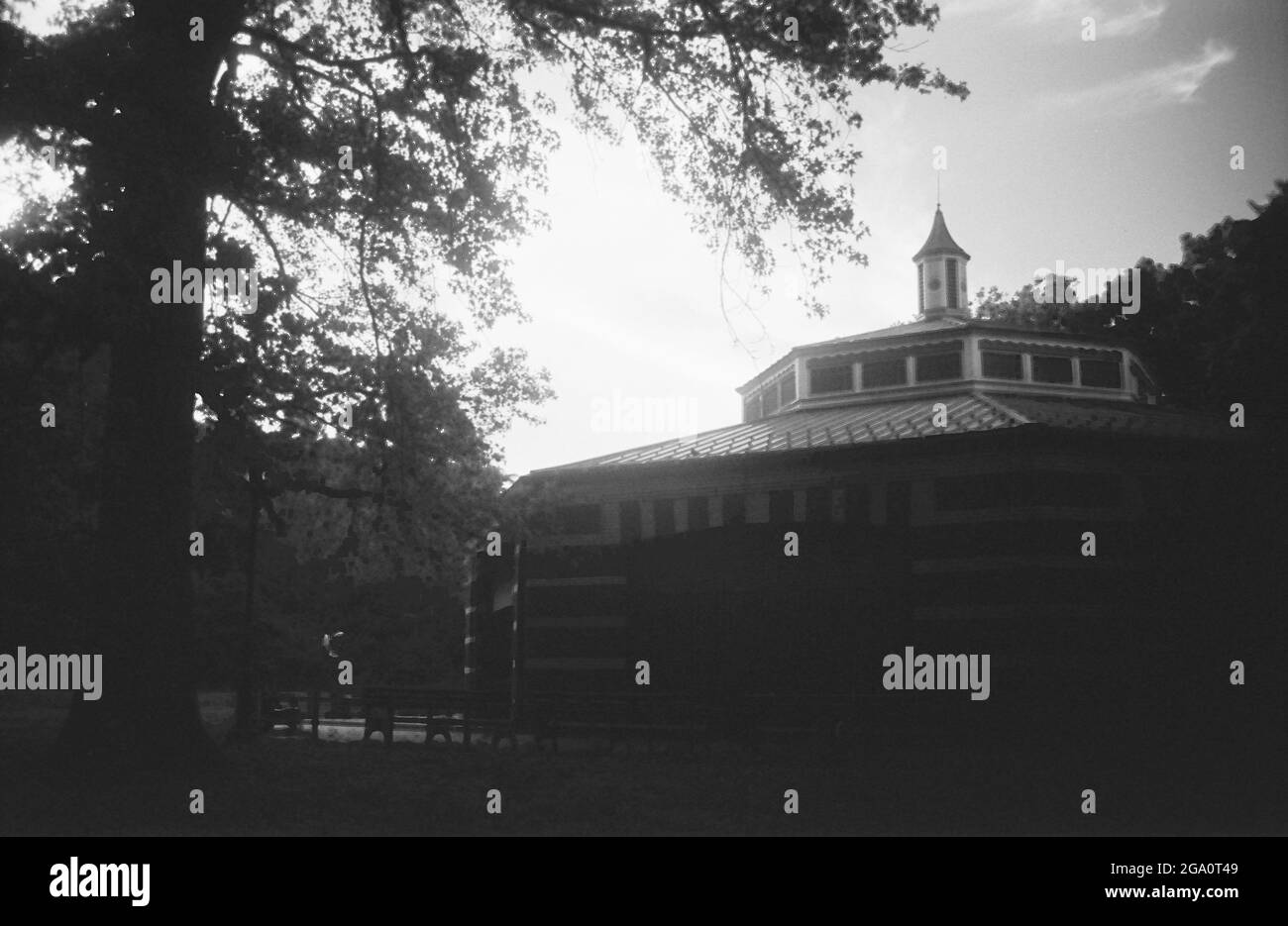 New York City sur le film B&W 35mm Banque D'Images