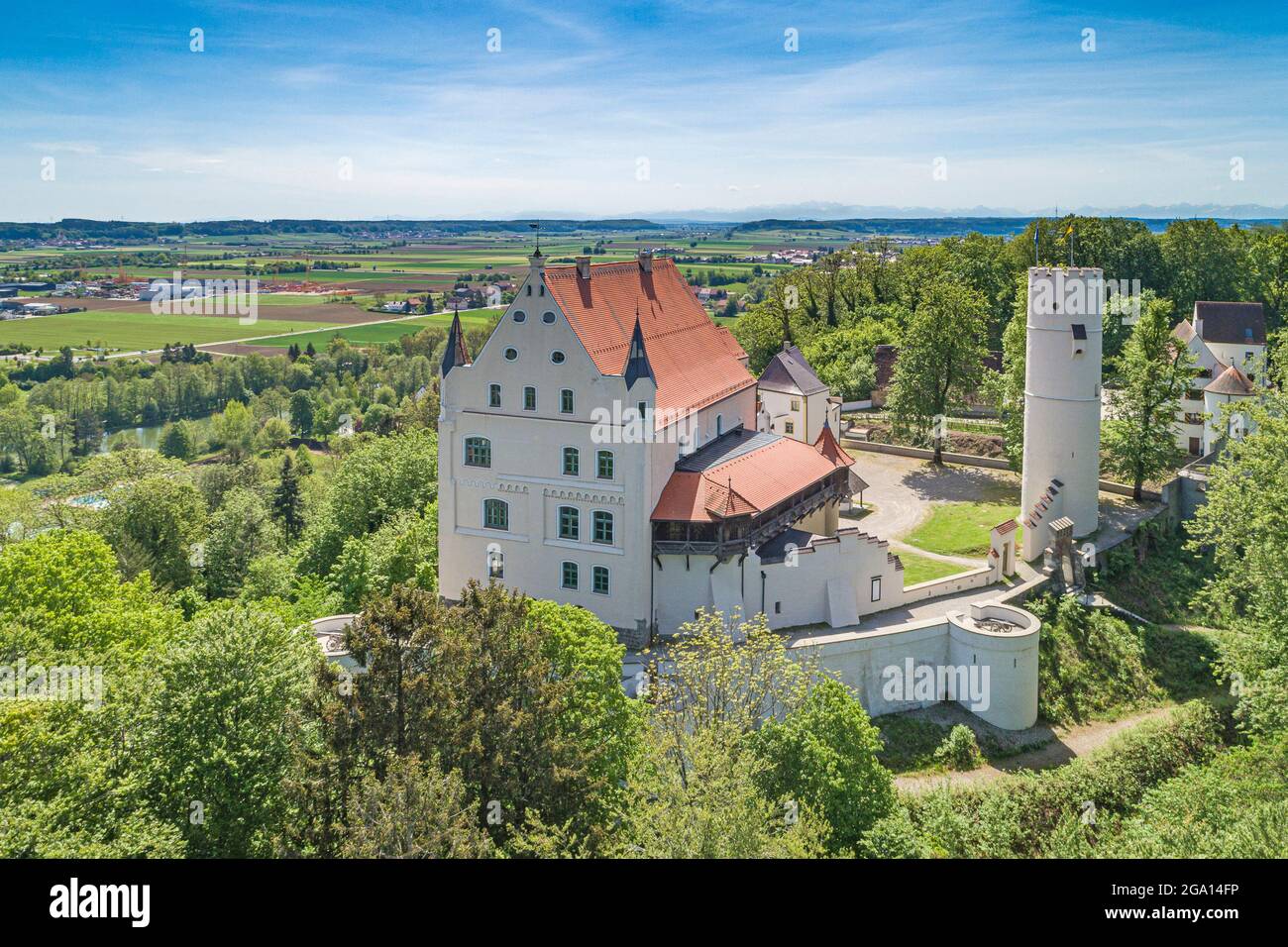 Allemagne, Bavière, Allgäu, Mindelheim, Château de Mindelburg Banque D'Images