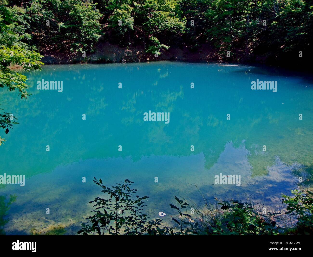 Blue Lake à Baia Sprie (comté de Maramures), Roumanie Banque D'Images