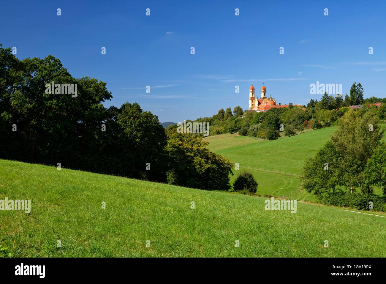 Église de Schönenberg (église de pèlerinage) 'zu unserer lieben Frau' (de notre-Dame) près d'Ellwangen, Ostalb Distict, Bade-Wurtemberg, Allemagne Banque D'Images