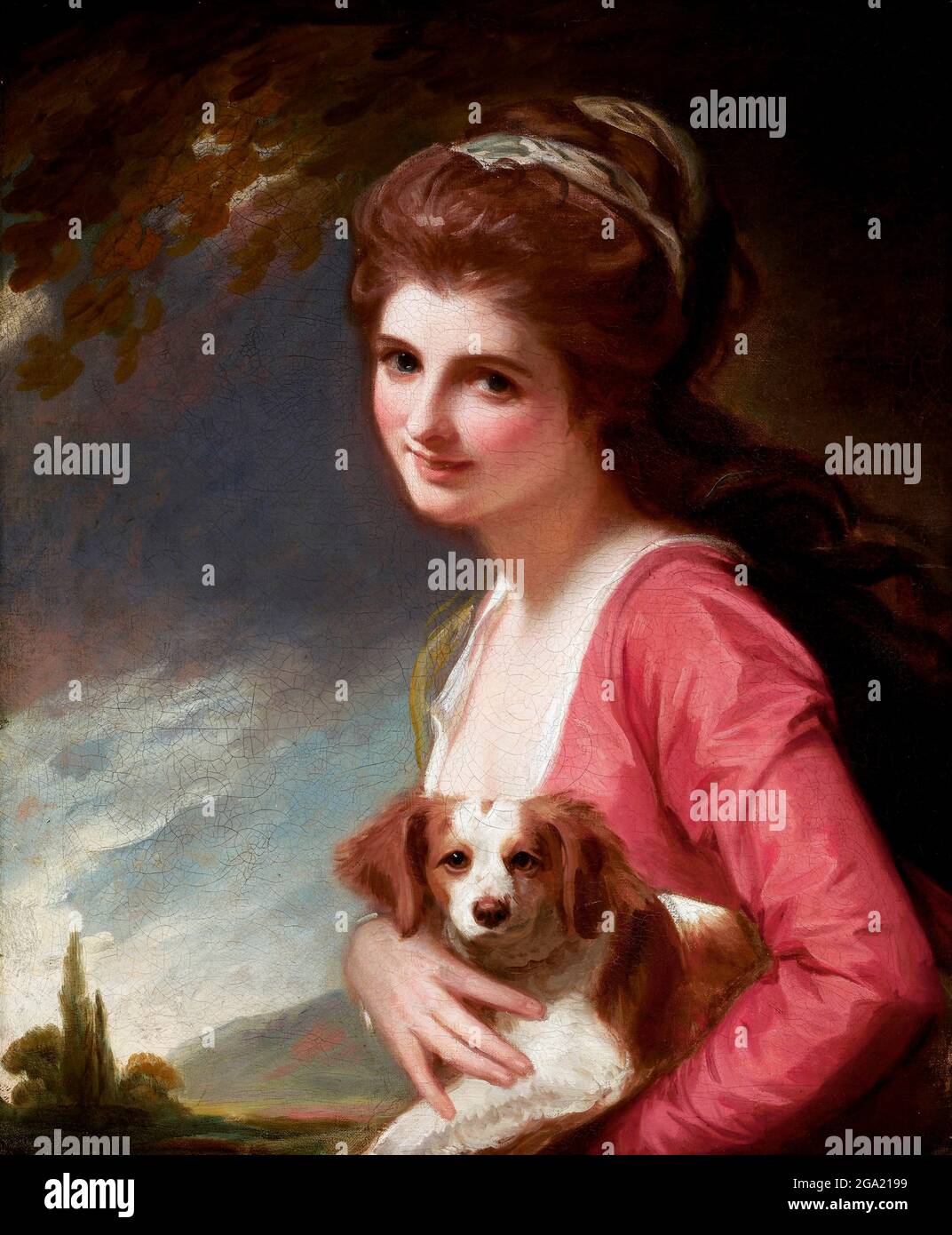 Lady Hamilton comme nature par George Romney, huile sur toile,.1782. Portrait d'Emma Hamilton (1765-1815), la maîtresse de Lord Nelson et la muse de George Romney. Banque D'Images