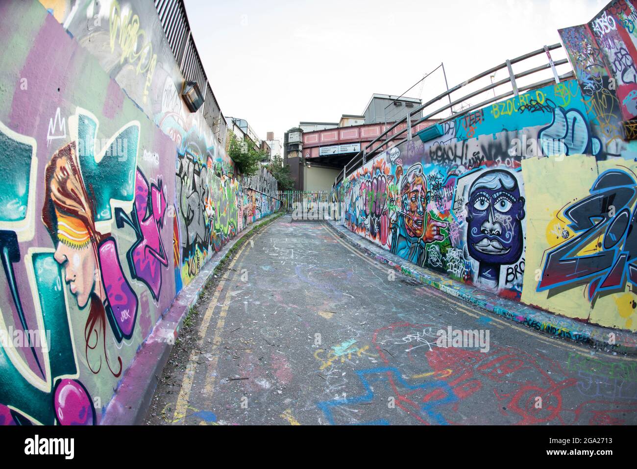 Le quartier des graffitis du tunnel, Londres Banque D'Images