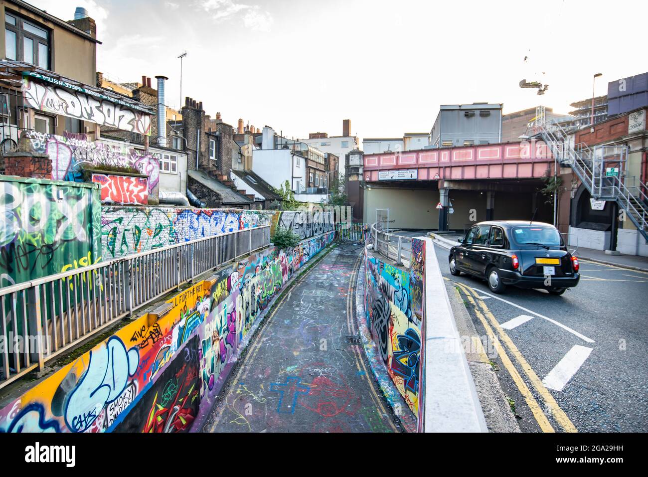 Le quartier des graffitis du tunnel, Londres Banque D'Images