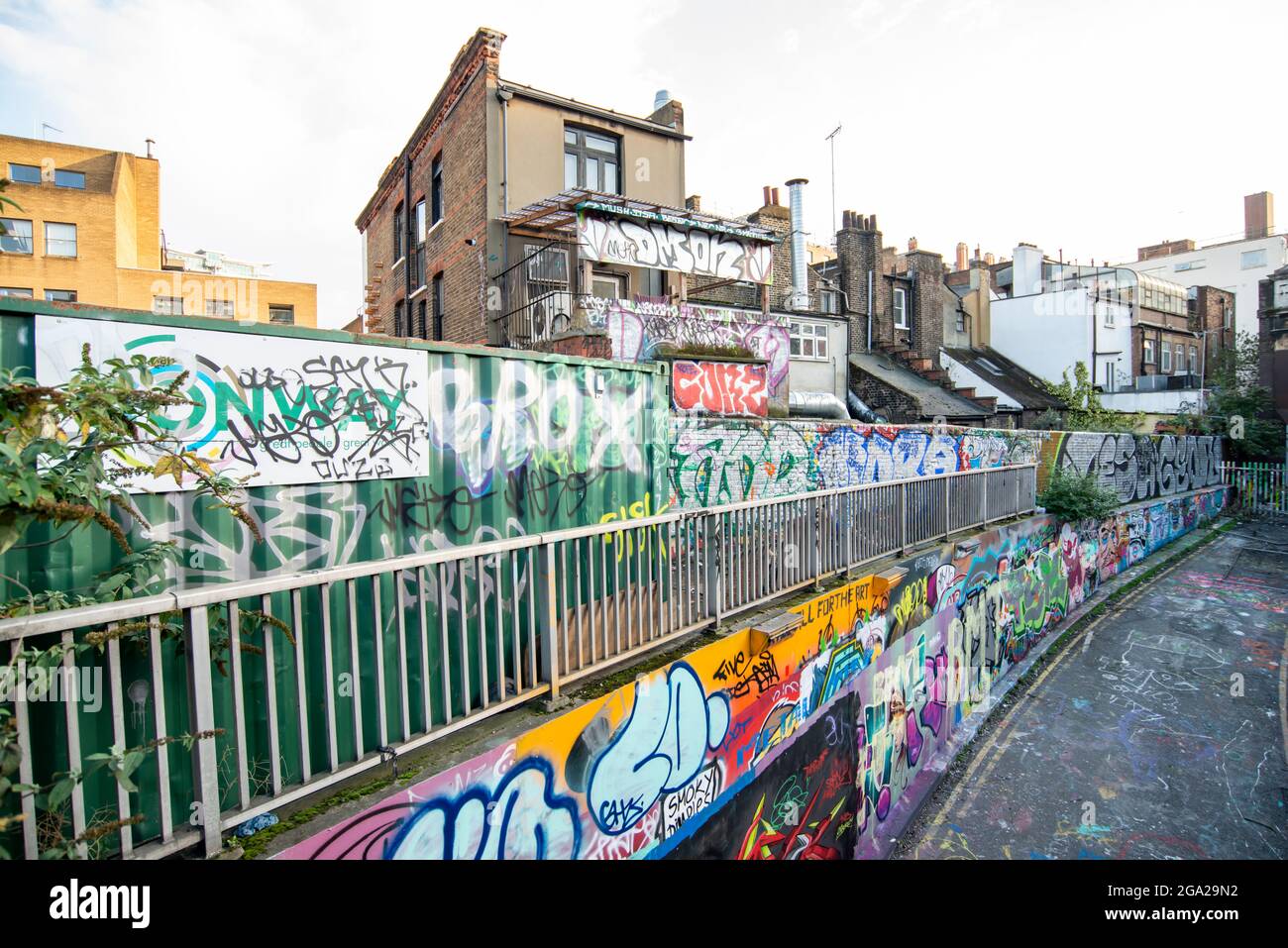 Le quartier des graffitis du tunnel, Londres Banque D'Images