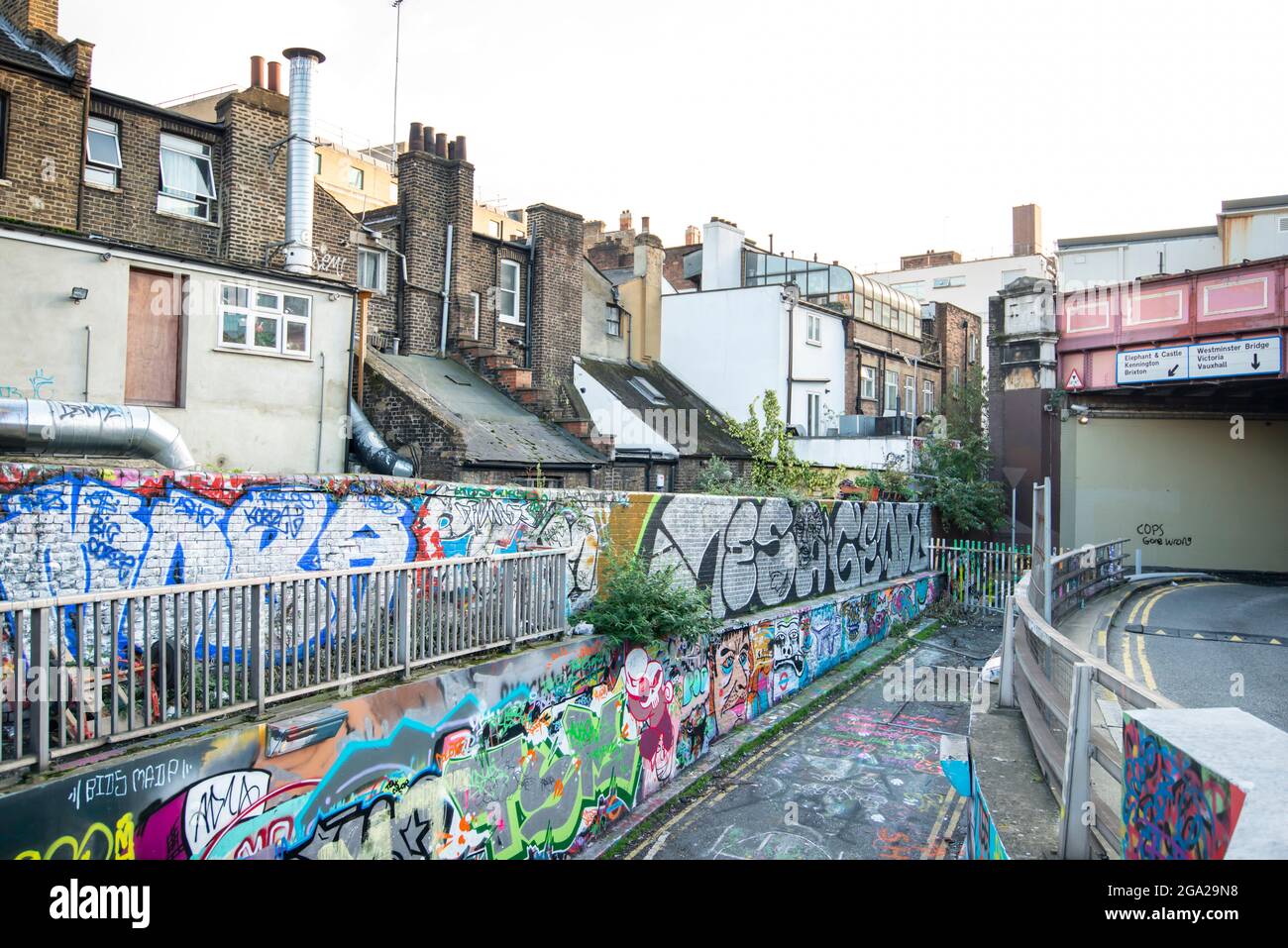 Le quartier des graffitis du tunnel, Londres Banque D'Images