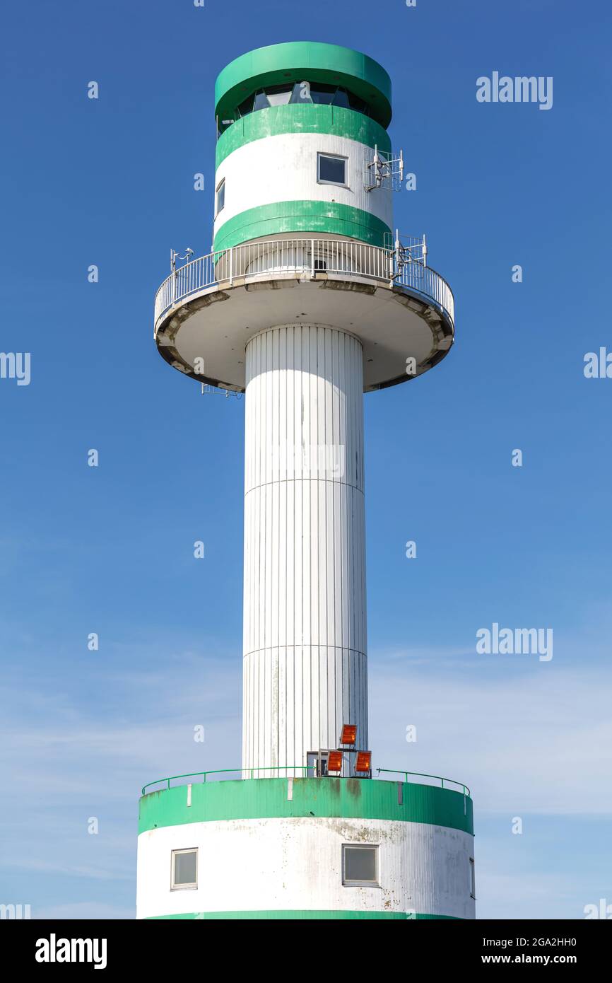 Phare de Friedrichsort au fjord de Kiel dans le Schleswig-Holstein, Allemagne Banque D'Images