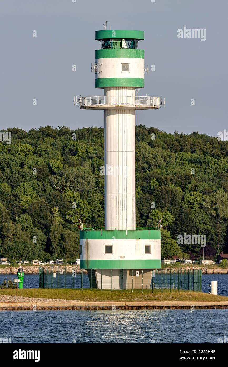Phare de Friedrichsort au fjord de Kiel dans le Schleswig-Holstein, Allemagne Banque D'Images