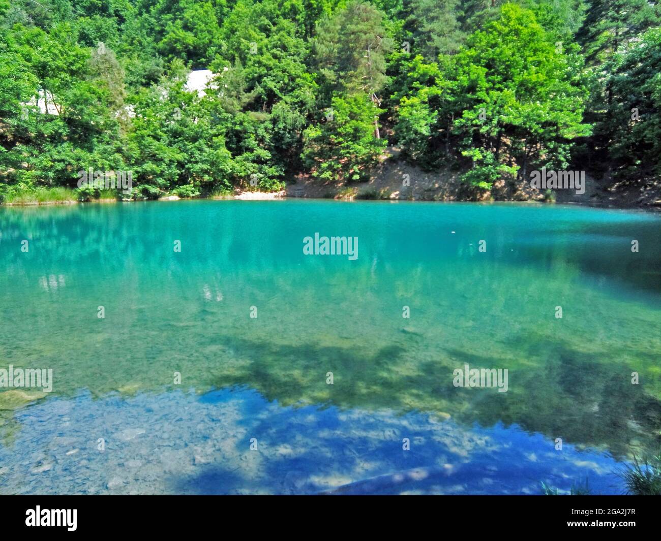Blue Lake à Baia Sprie (comté de Maramures), Roumanie Banque D'Images