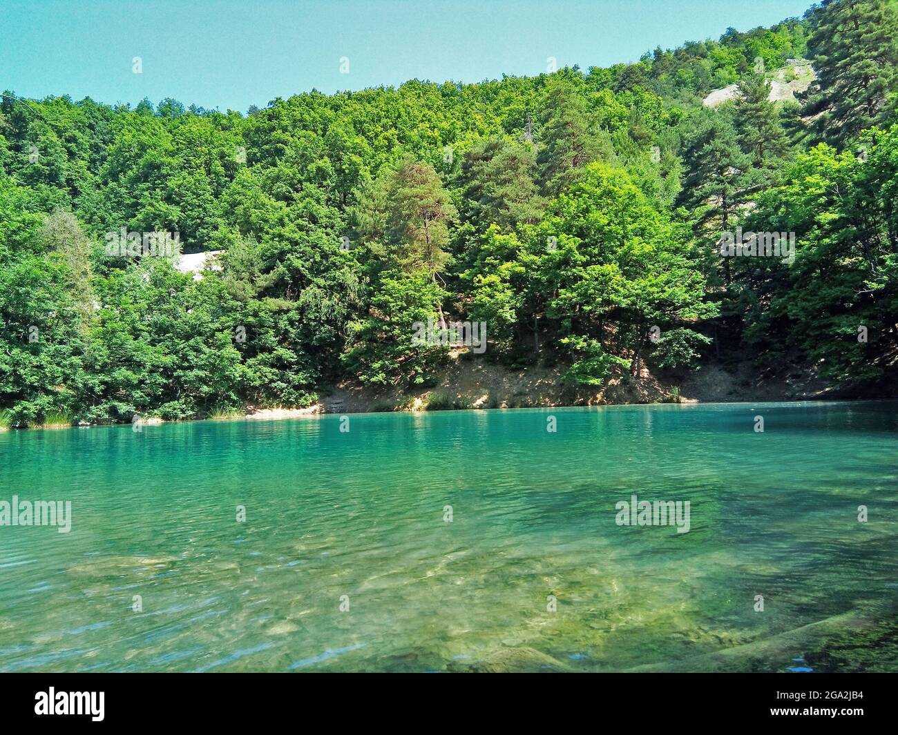 Blue Lake à Baia Sprie (comté de Maramures), Roumanie Banque D'Images