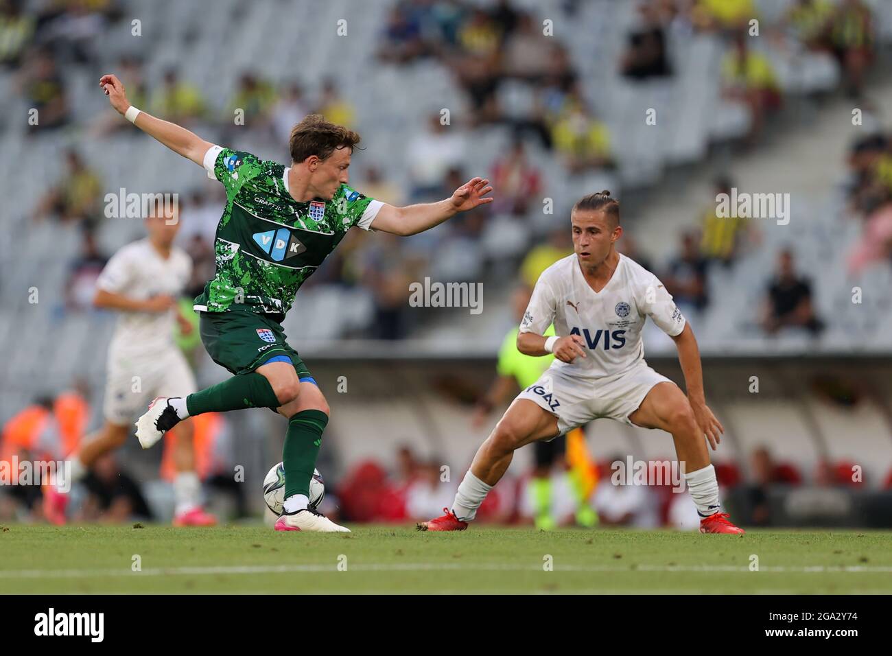 ISTANBOEL, PAYS-BAS - JUILLET 28: Dimitrios Pelkas de Fenerbahce lors du match Club friendly entre Fenerbahce et PEC Zwolle à Atatürk Olympiisch Stadion le 28 juillet 2021 à Istoboel, pays-Bas (photo par /Orange Pictures) Banque D'Images