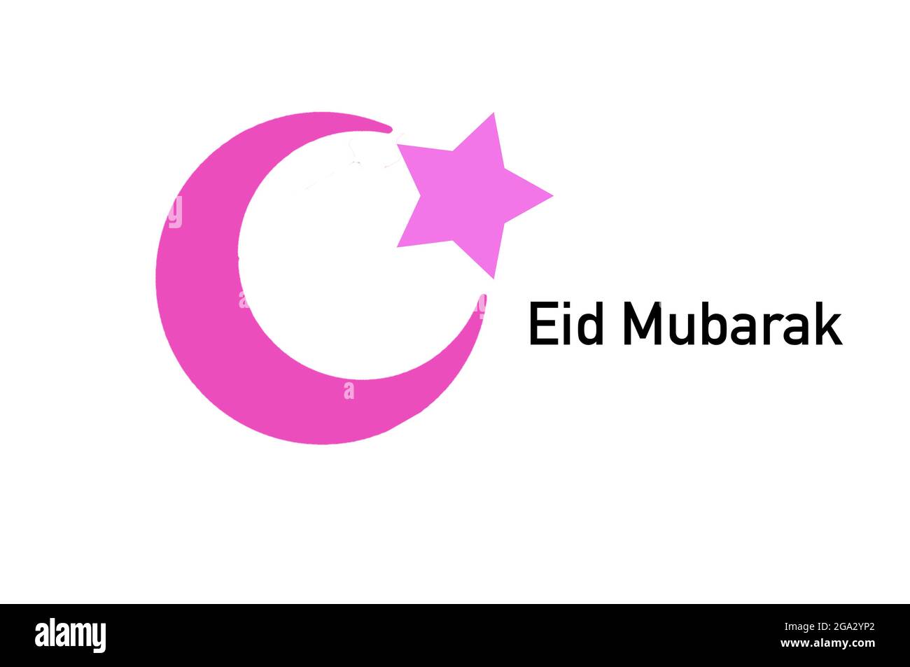 Croissant EID Mubarak et étoile eid carte dans la pinte Banque D'Images
