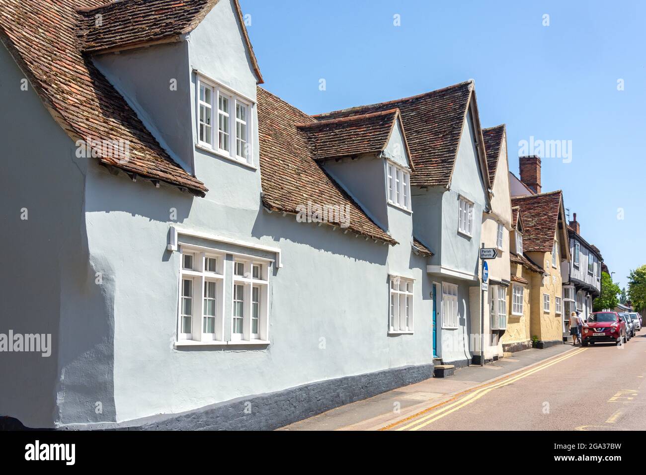 Maisons d'époque, High Street, Linton, Cambridgeshire, Angleterre, Royaume-Uni Banque D'Images