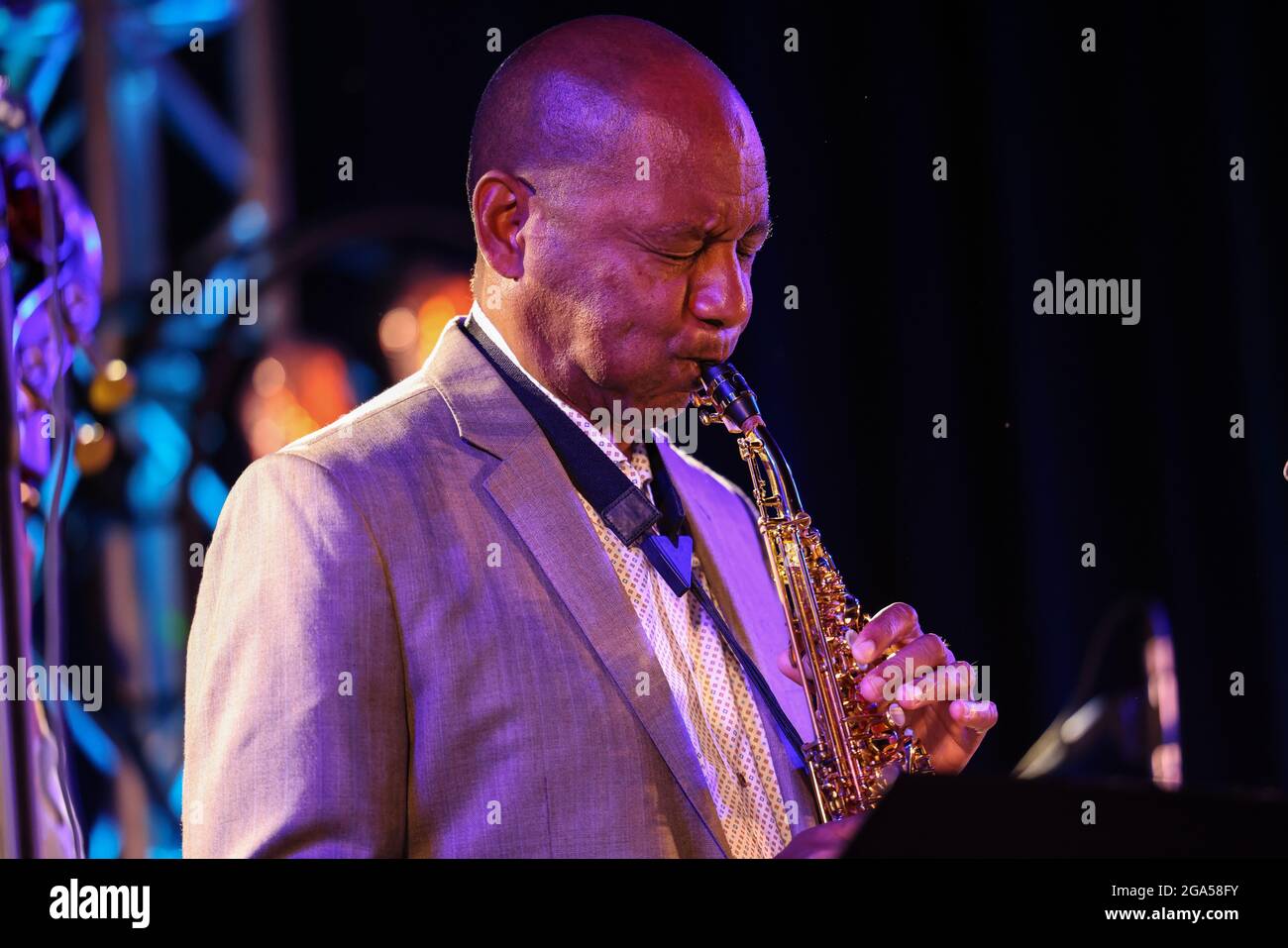 Cracovie, Pologne - 11 juillet 2021 : le Quatuor Branford Marsalis est en direct à la 26e édition du Festival de Jazz d'été à Cracovie Banque D'Images