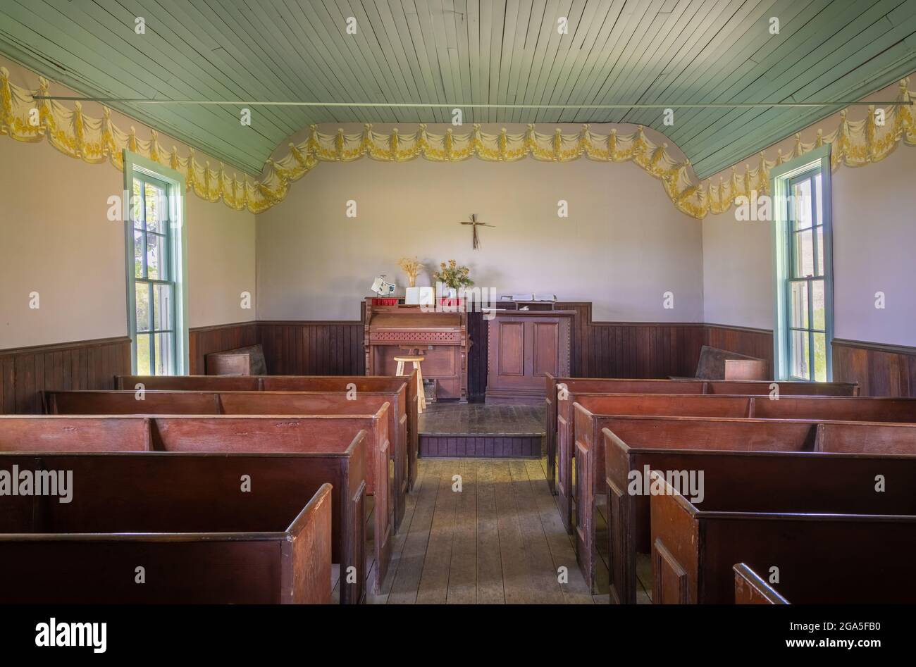 L'église luthérienne Cordelia a été dédiée par le pasteur Peter Carlson le 15 décembre 1883 et est le plus ancien bâtiment luthérien de l'État de l'Idaho. Banque D'Images