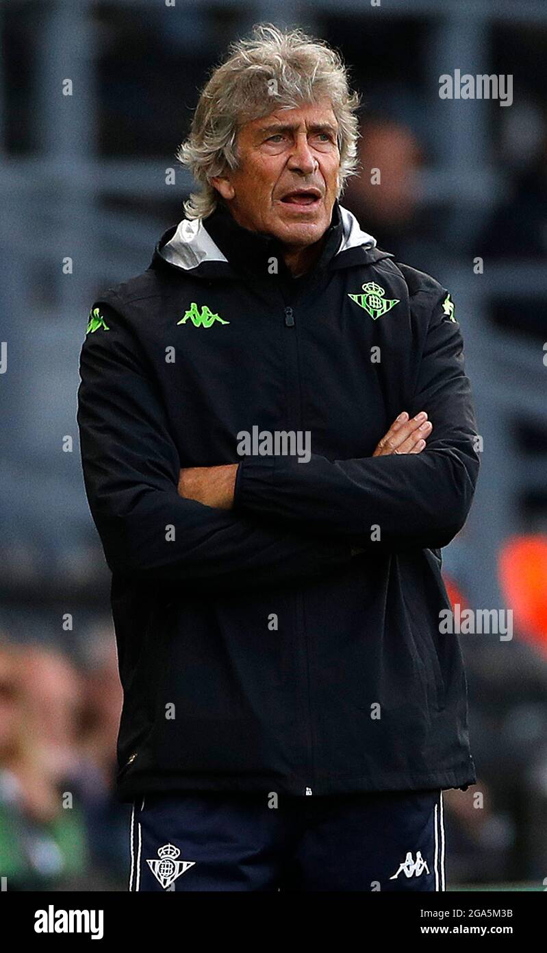Derby, Angleterre, 28 juillet 2021. Manuel Pellegrini le directeur de Real Betis pendant le match pré-saison amical au Pride Park Stadium, Derby. Le crédit photo doit être lu : Darren Staples / Sportimage Banque D'Images