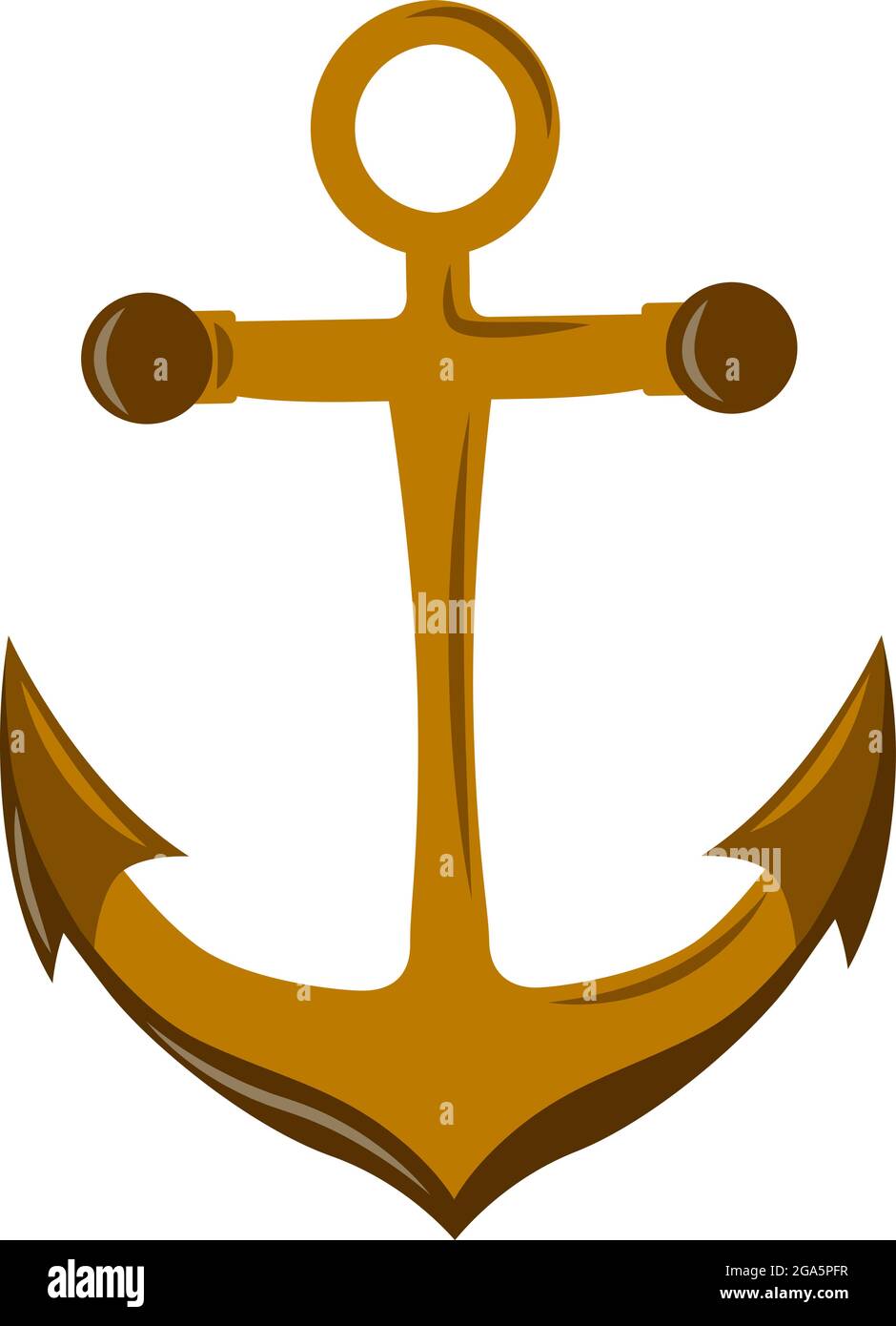 Vecteur d'ancrage nautique isolé sur blanc Illustration de Vecteur