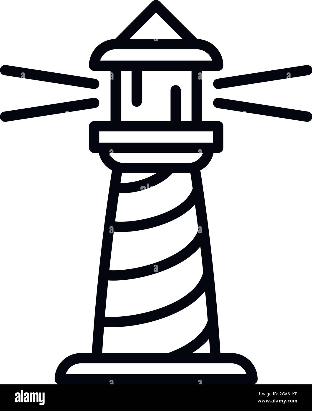 L'icône de la tour Phare. La tour phare aperçu l'icône vecteur pour la conception web isolé sur fond blanc Illustration de Vecteur