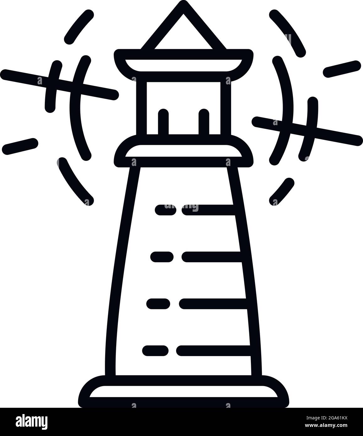 L'icône phare radar. Décrire l'icône vecteur phare radar pour la conception web isolé sur fond blanc Illustration de Vecteur