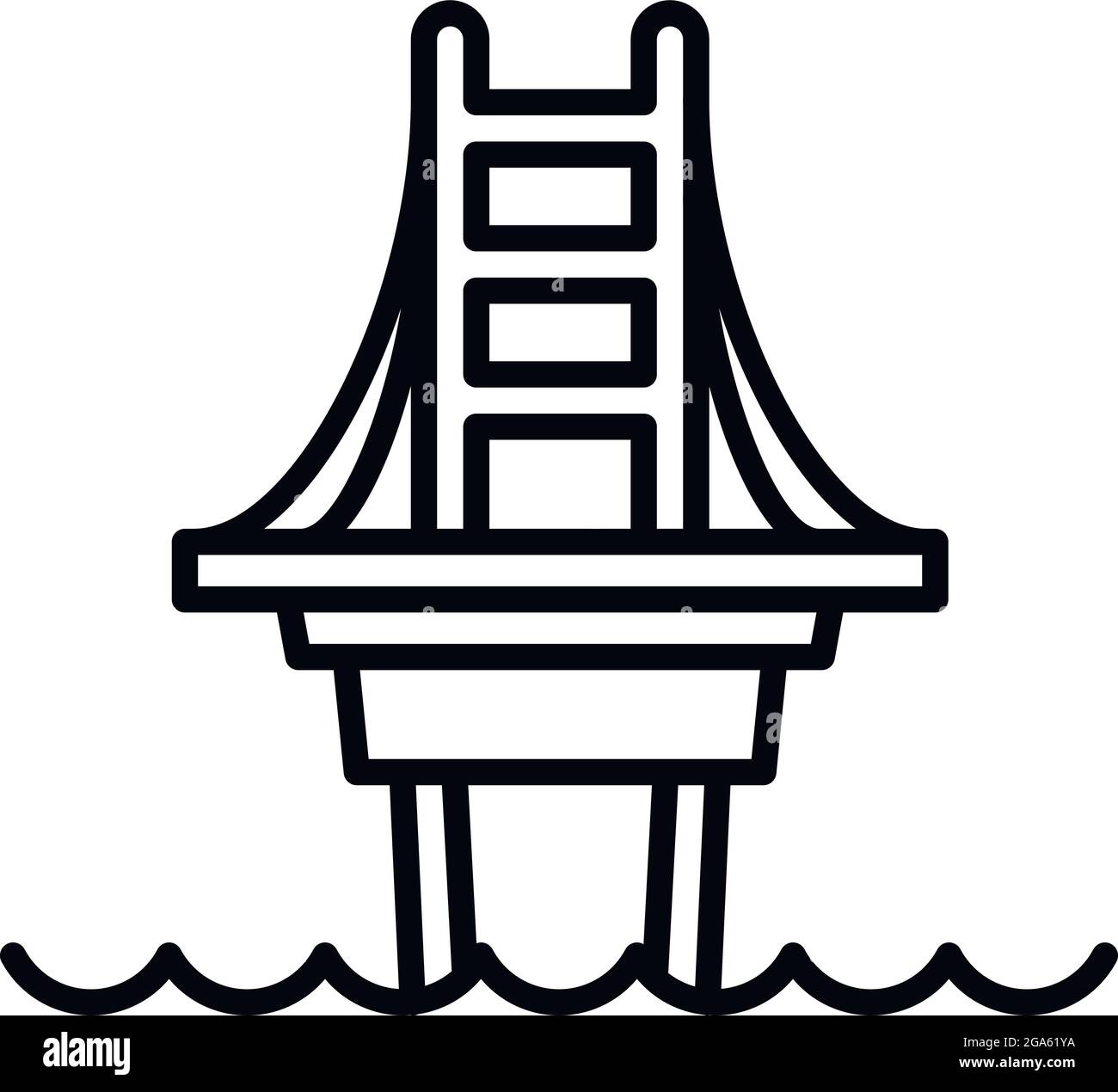 Icône pont moderne. Icône vectorielle moderne de pont pour la conception de sites Web isolée sur fond blanc Illustration de Vecteur
