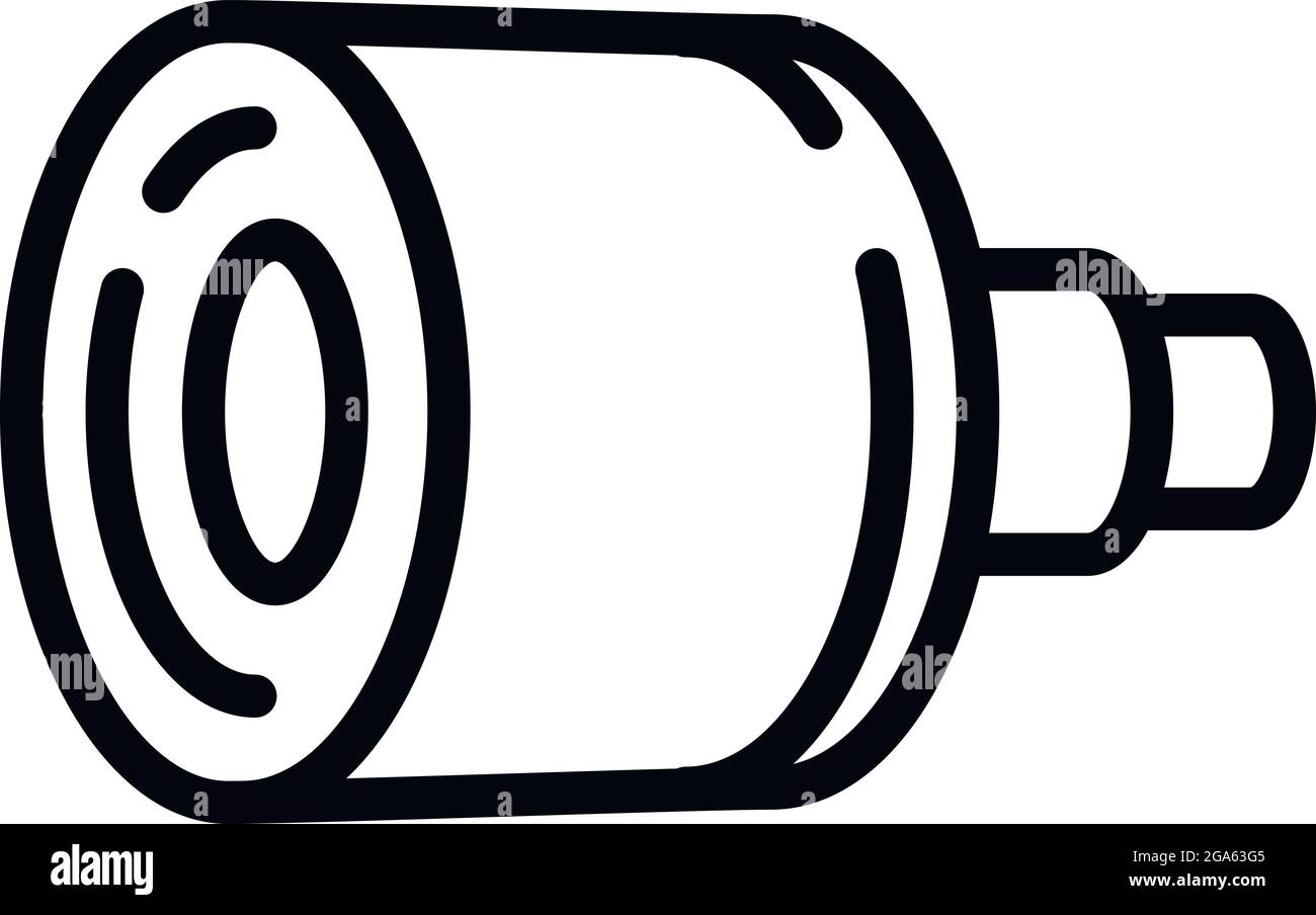 Icône de roue de skateboard. Outline skateboard Wheel vector Icon for web design isolé sur fond blanc Illustration de Vecteur