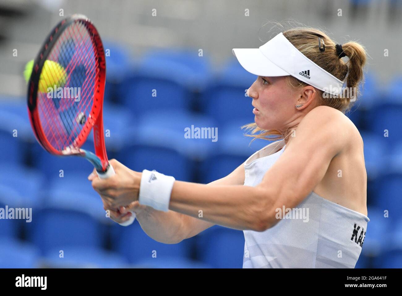 Tokyo, Japon. Crédit: MATSUO. 29 juillet 2021. RYBAKINA Elena (KAZ) tennis: Femmes célibataires semi-fin pendant les Jeux Olympiques de Tokyo 2020 au centre de tennis Ariake court à Tokyo, Japon. Credit: MATSUO .K/AFLO SPORT/Alay Live News Banque D'Images