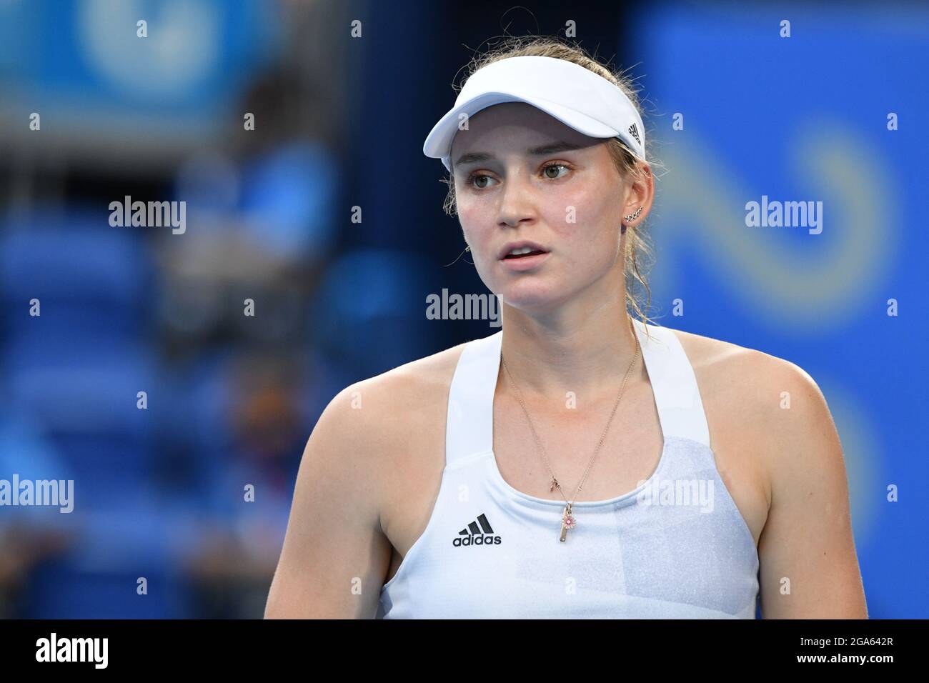 Tokyo, Japon. Crédit: MATSUO. 29 juillet 2021. RYBAKINA Elena (KAZ) tennis: Femmes célibataires semi-fin pendant les Jeux Olympiques de Tokyo 2020 au centre de tennis Ariake court à Tokyo, Japon. Credit: MATSUO .K/AFLO SPORT/Alay Live News Banque D'Images