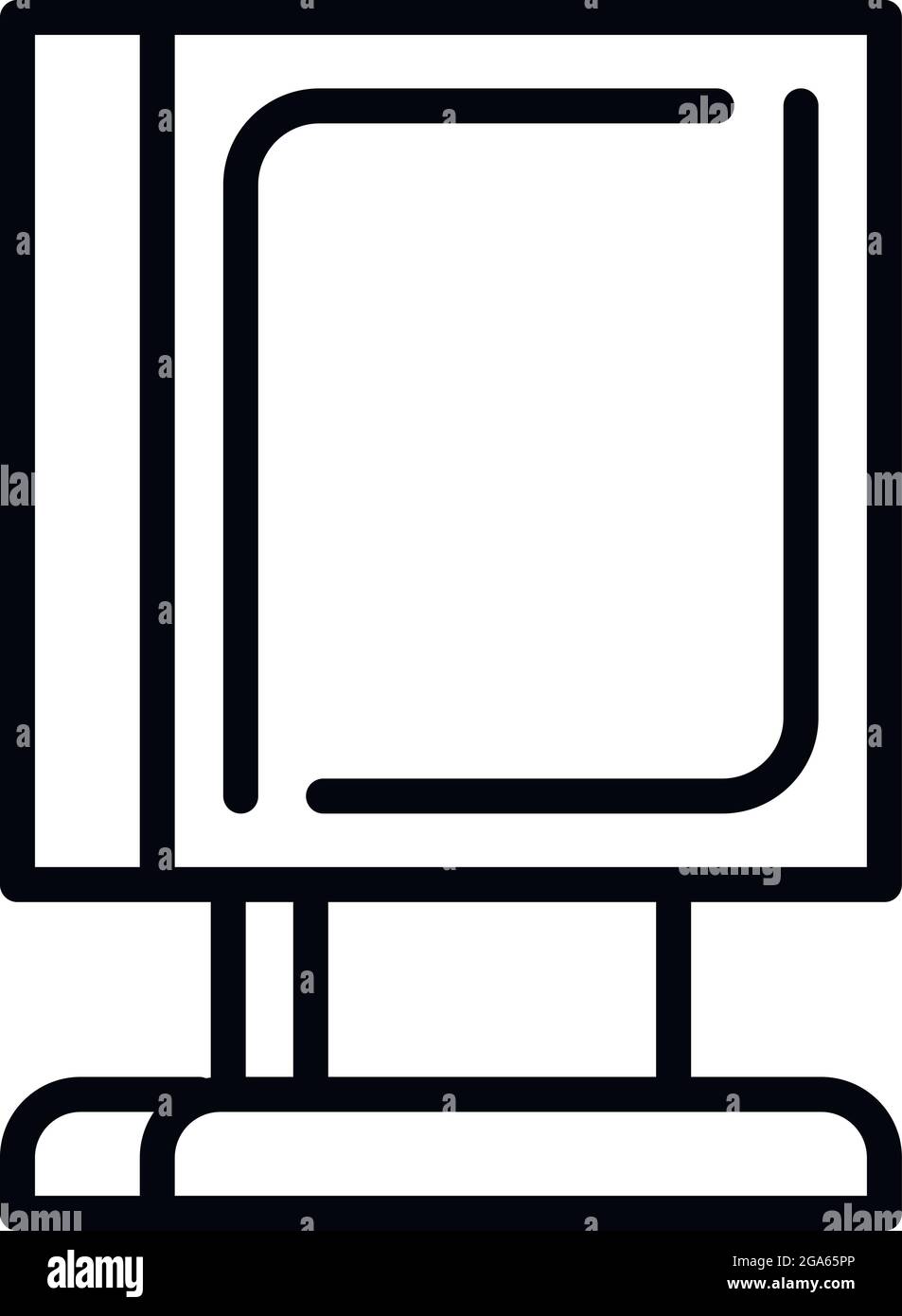 Icône de publicité extérieure pour panneau lumineux. Outline light board outdoor publicité vecteur icône pour la conception de sites Web isolé sur fond blanc Illustration de Vecteur