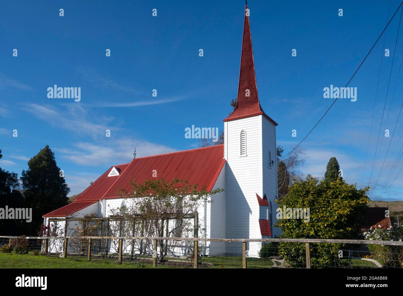 L'église anglicane St Mary's, Upokongaro, a ouvert ses portes en 1879, près de Wanganui, sur l'île du Nord, Nouvelle-Zélande Banque D'Images