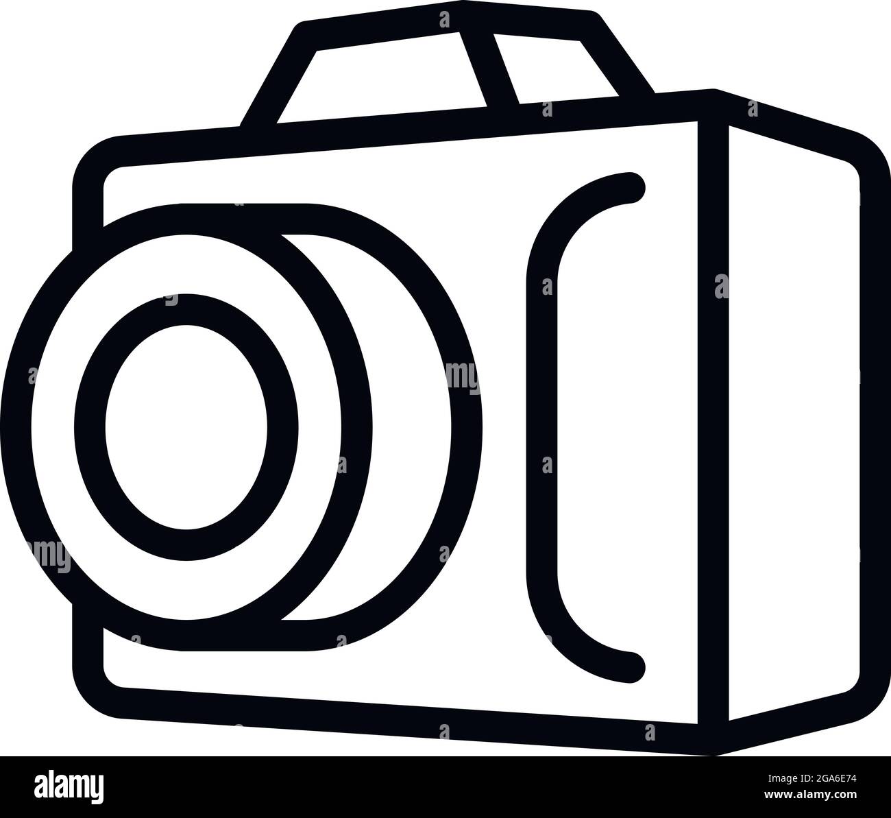 Icône appareil photo numérique. Icône vectorielle de caméra numérique de contour pour la conception Web isolée sur fond blanc Illustration de Vecteur