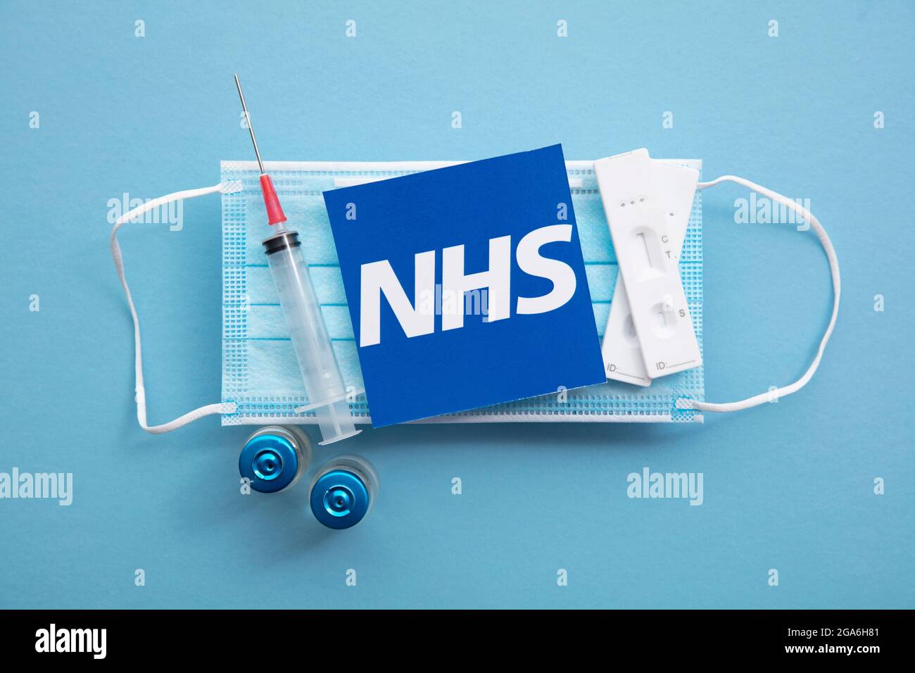 LONDRES, Royaume-Uni - juillet 2021: NHS National Health Service covid vaccin fond Banque D'Images