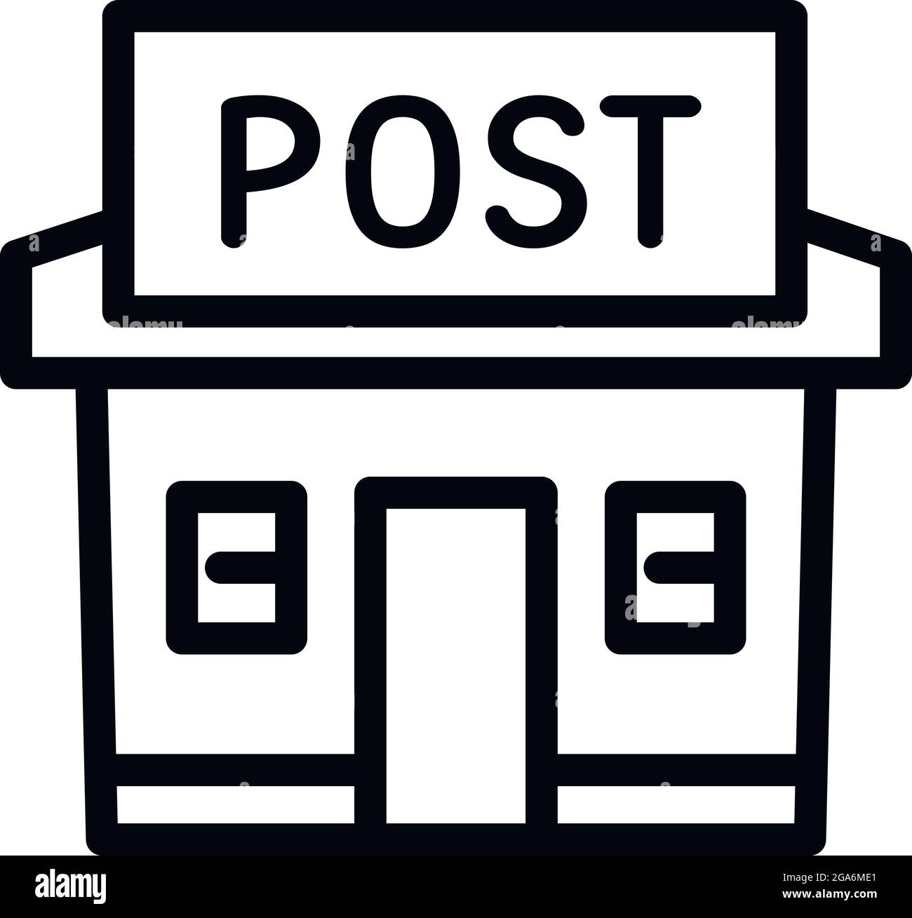 Icône du bureau de poste. Contour de l'icône de vecteur de bureau de poste  pour la conception Web isolée sur fond blanc Image Vectorielle Stock - Alamy