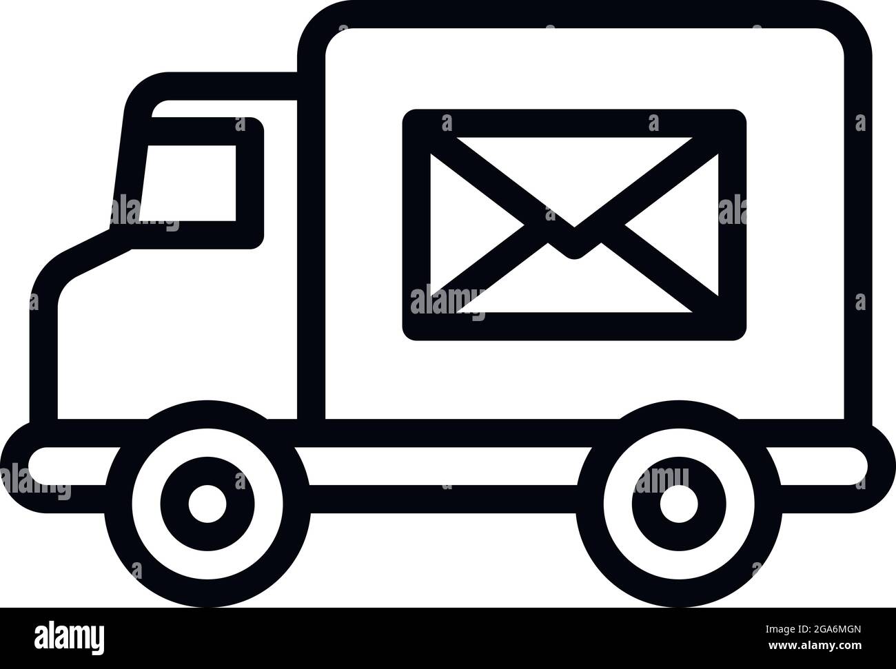 Icône du chariot du montant. Contour de l'icône de vecteur post-chariot pour la conception de la bande isolée sur fond blanc Illustration de Vecteur