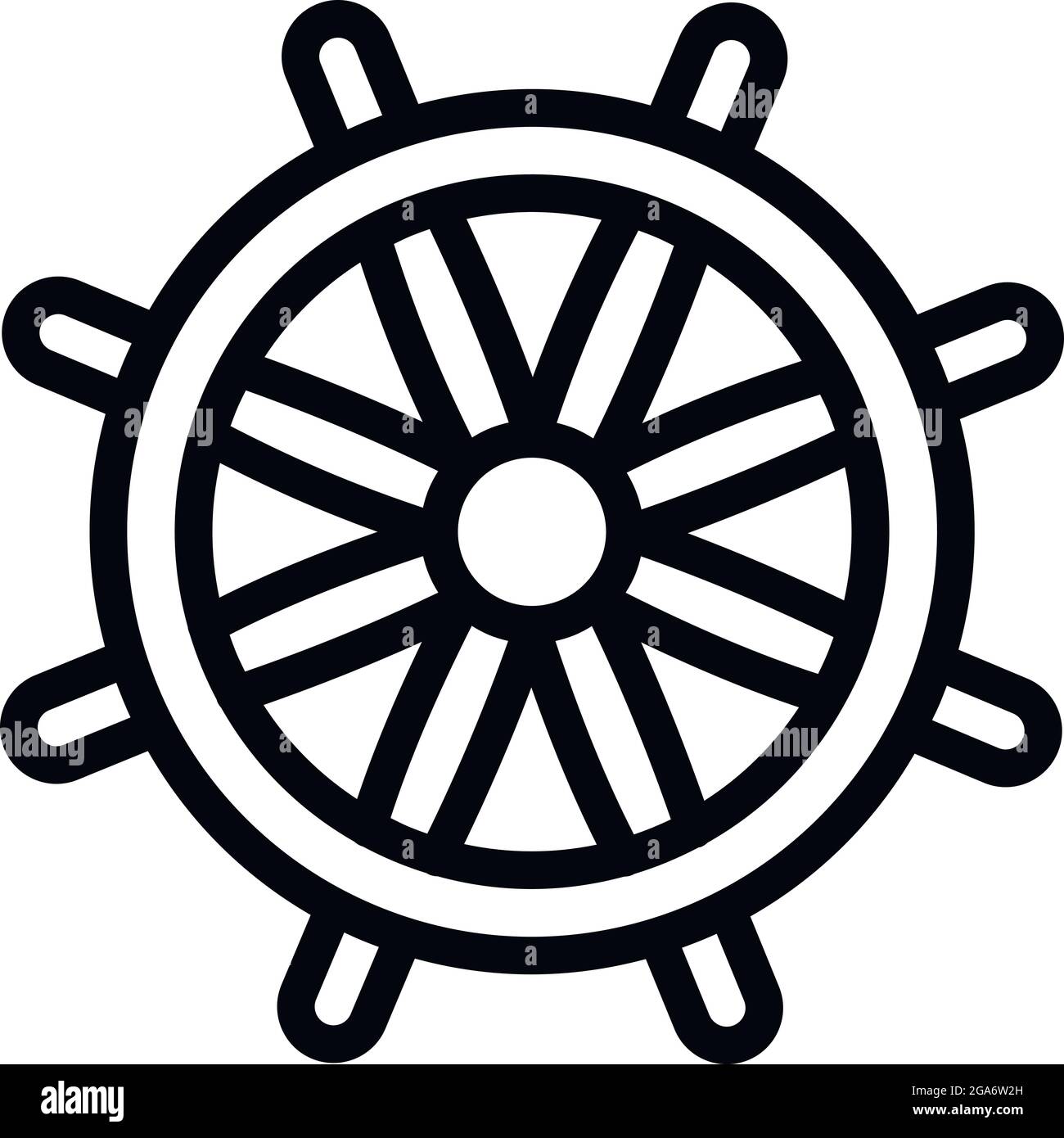 Icône de la roue du navire. Icône vectorielle de vecteur de roue de navire pour la conception de Web isolée sur fond blanc Illustration de Vecteur