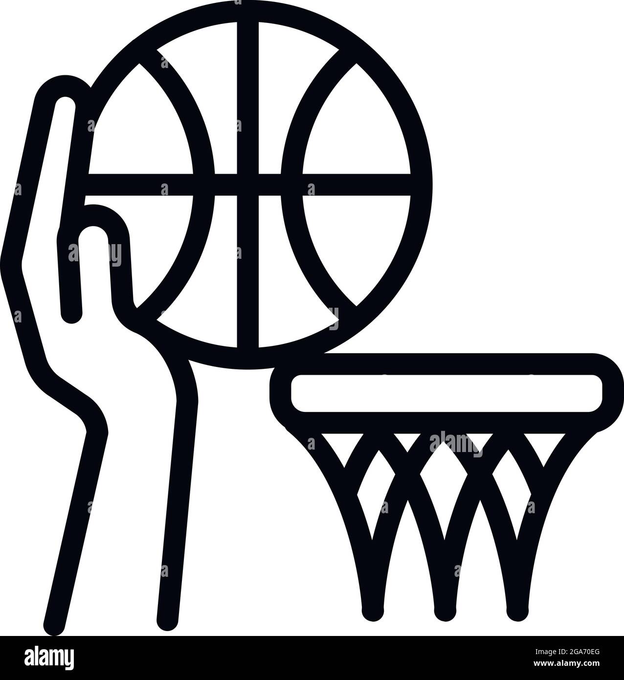 Icône de saut de ballon de basket-ball. Outline Basketball saut de balle icône vectorielle pour le web design isolé sur fond blanc Illustration de Vecteur