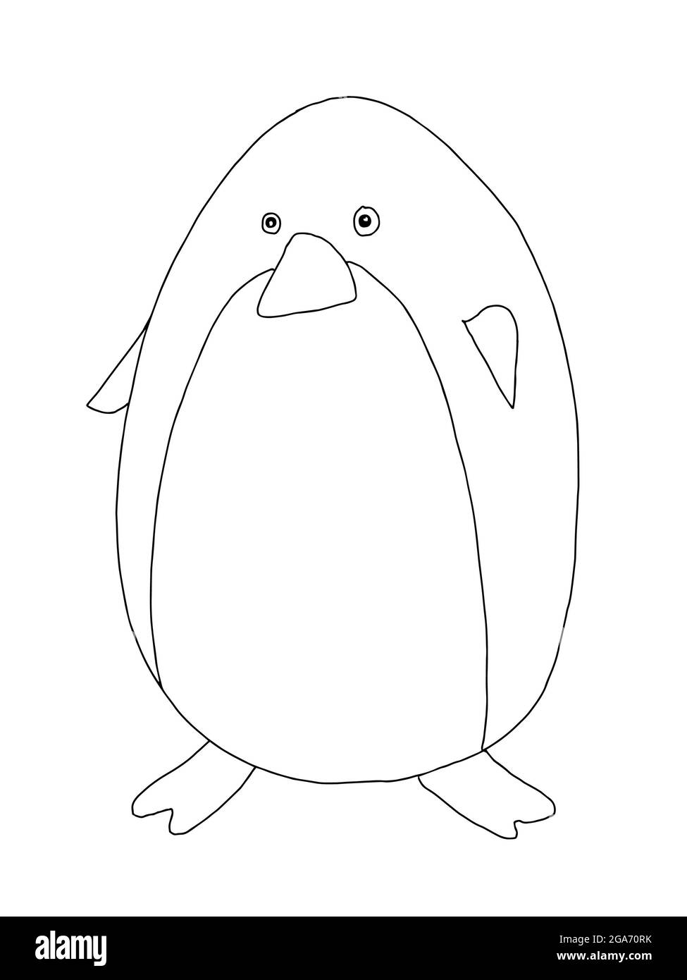 Comment Dessiner Un Pingouin Facile Cartoon penguin Banque d'images noir et blanc - Alamy
