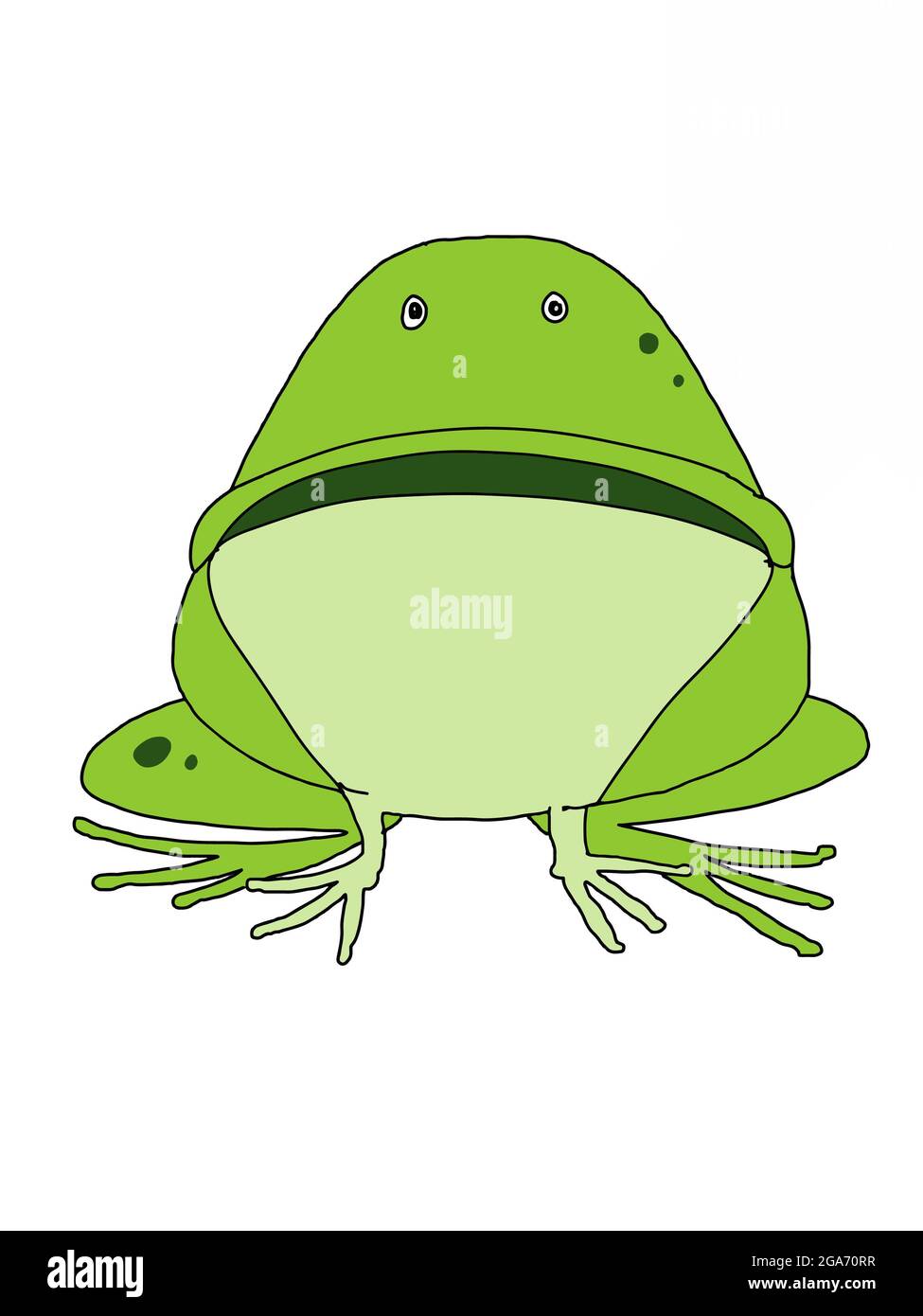 mignon, dessin animé, grenouille, illustration animale Banque D'Images