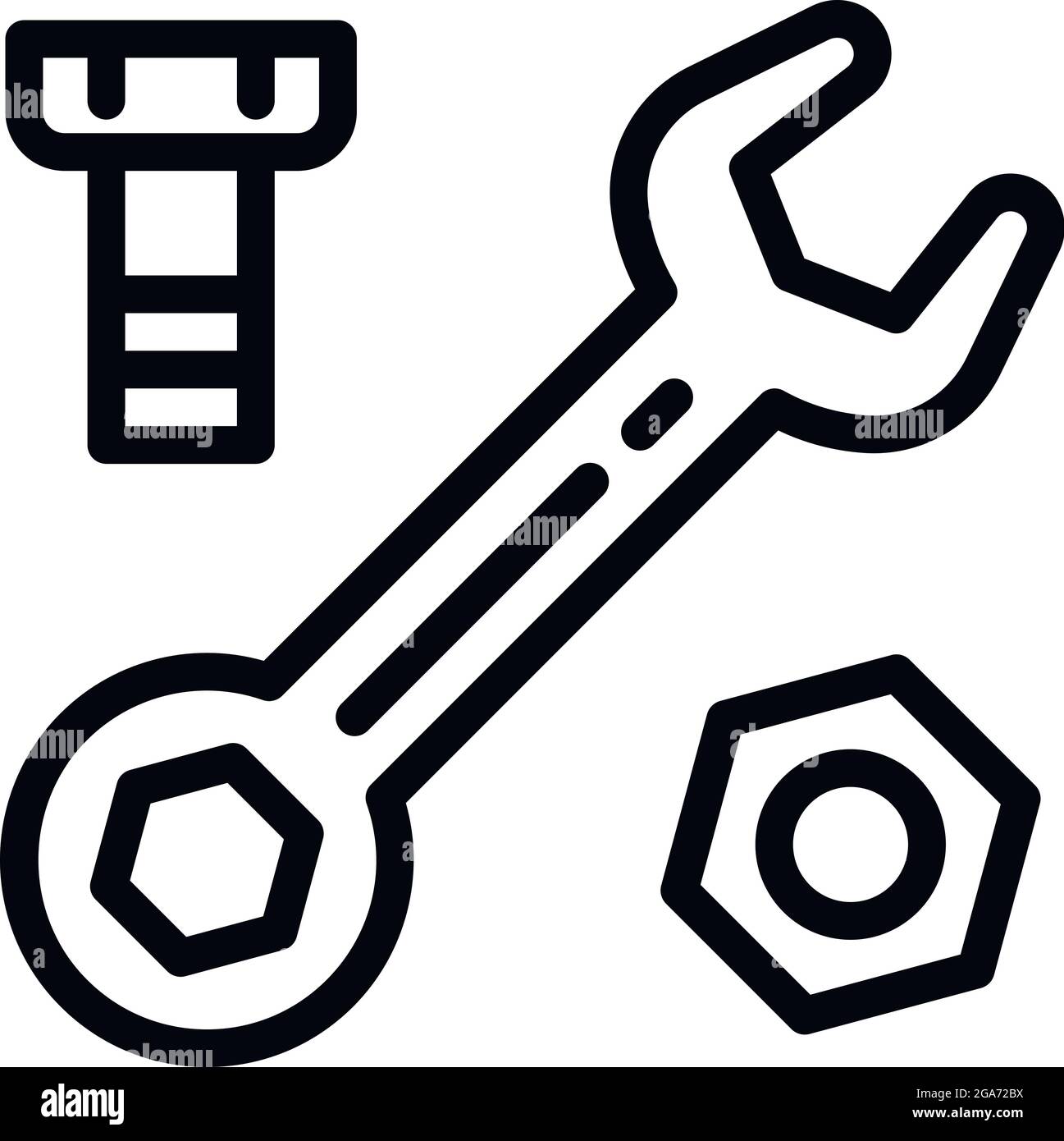 Icône des touches de vélo. Outline Bike keys icône vectorielle pour la conception de sites Web isolée sur fond blanc Illustration de Vecteur