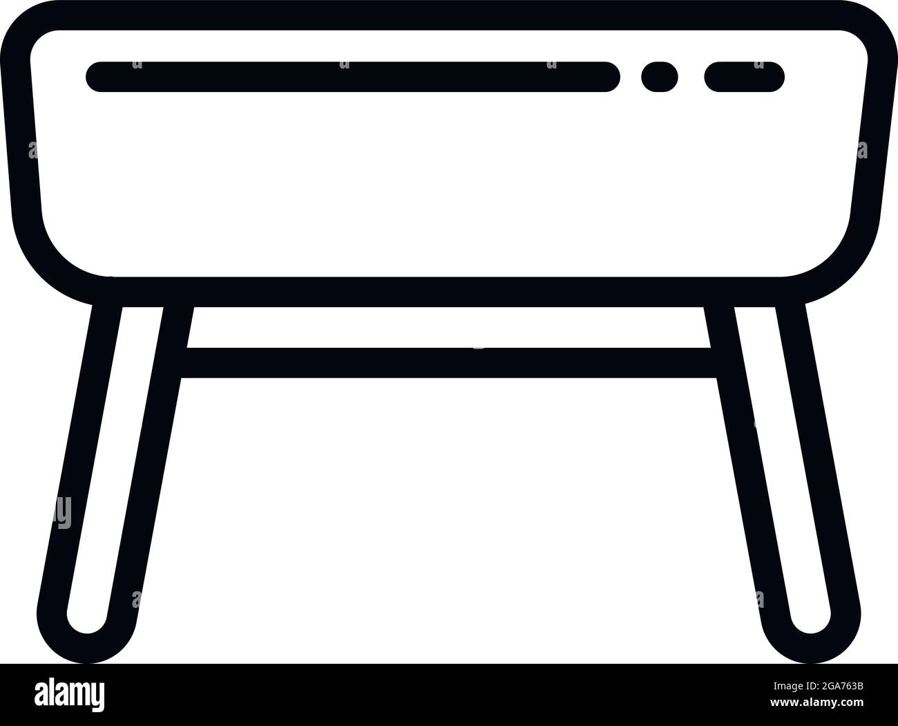 Icône du cheval de gymnastique. Contour Gym Horse vector icône pour la conception de sites Web isolée sur fond blanc Illustration de Vecteur